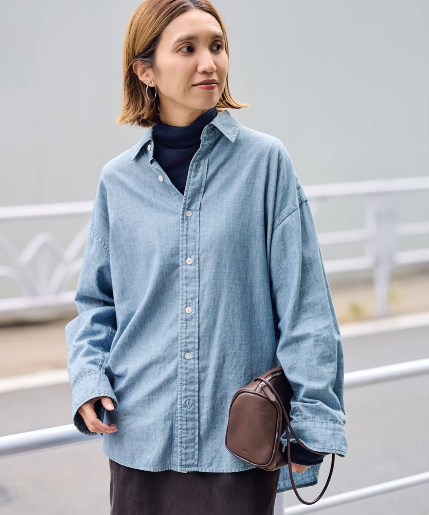 【2025SS】美品 フレームワーク ダンガリーシャツ サックスブルー ≪追加≫ダンガリーシャツ 5（シャツ／ブラウス）｜FRAMeWORK