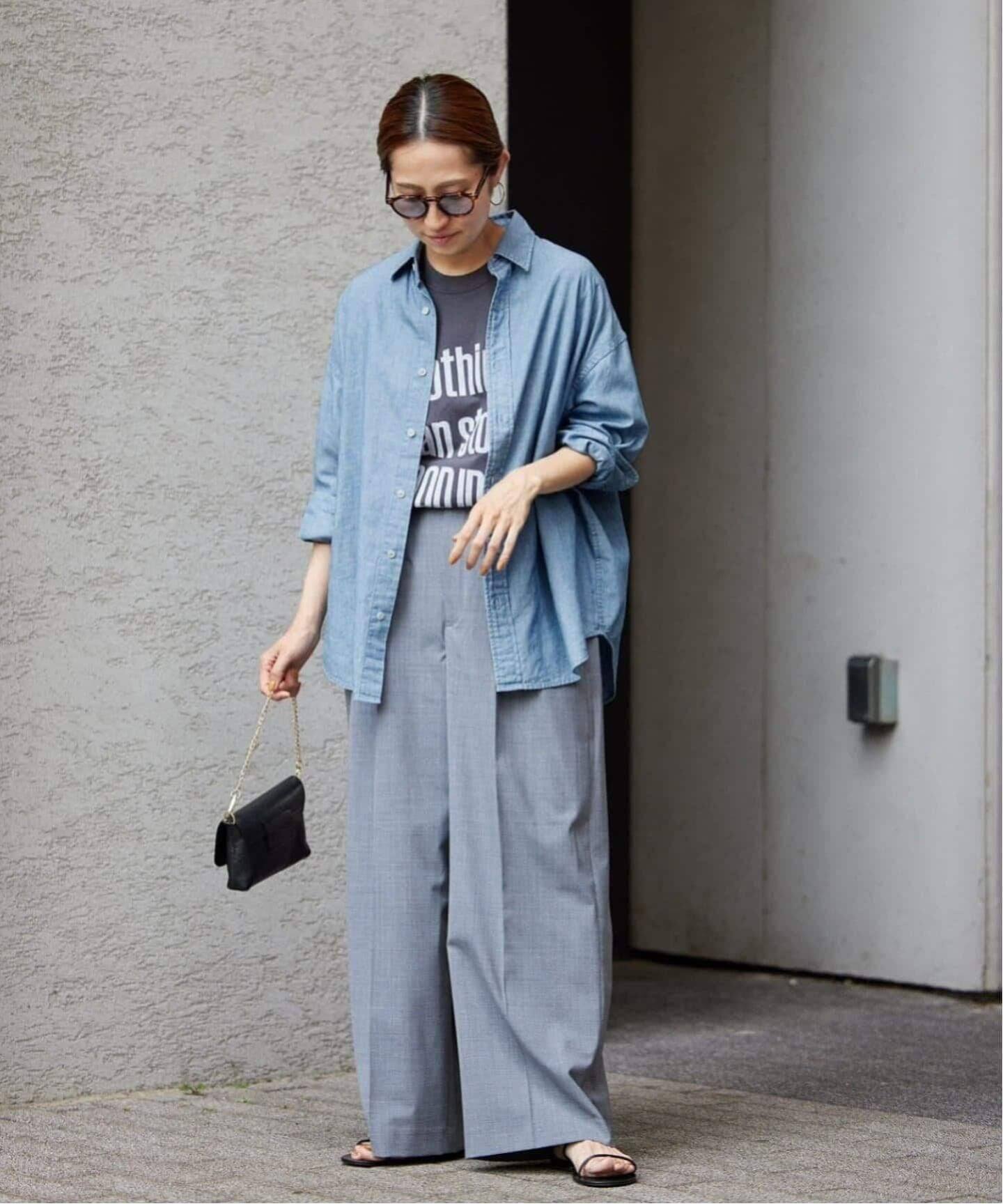 美品　フレームワーク　ダンガリー シャツ 2024　コットン　フリー　定番　人気 ≪追加≫ダンガリーシャツ 5（シャツ／ブラウス）｜FRAMeWORK