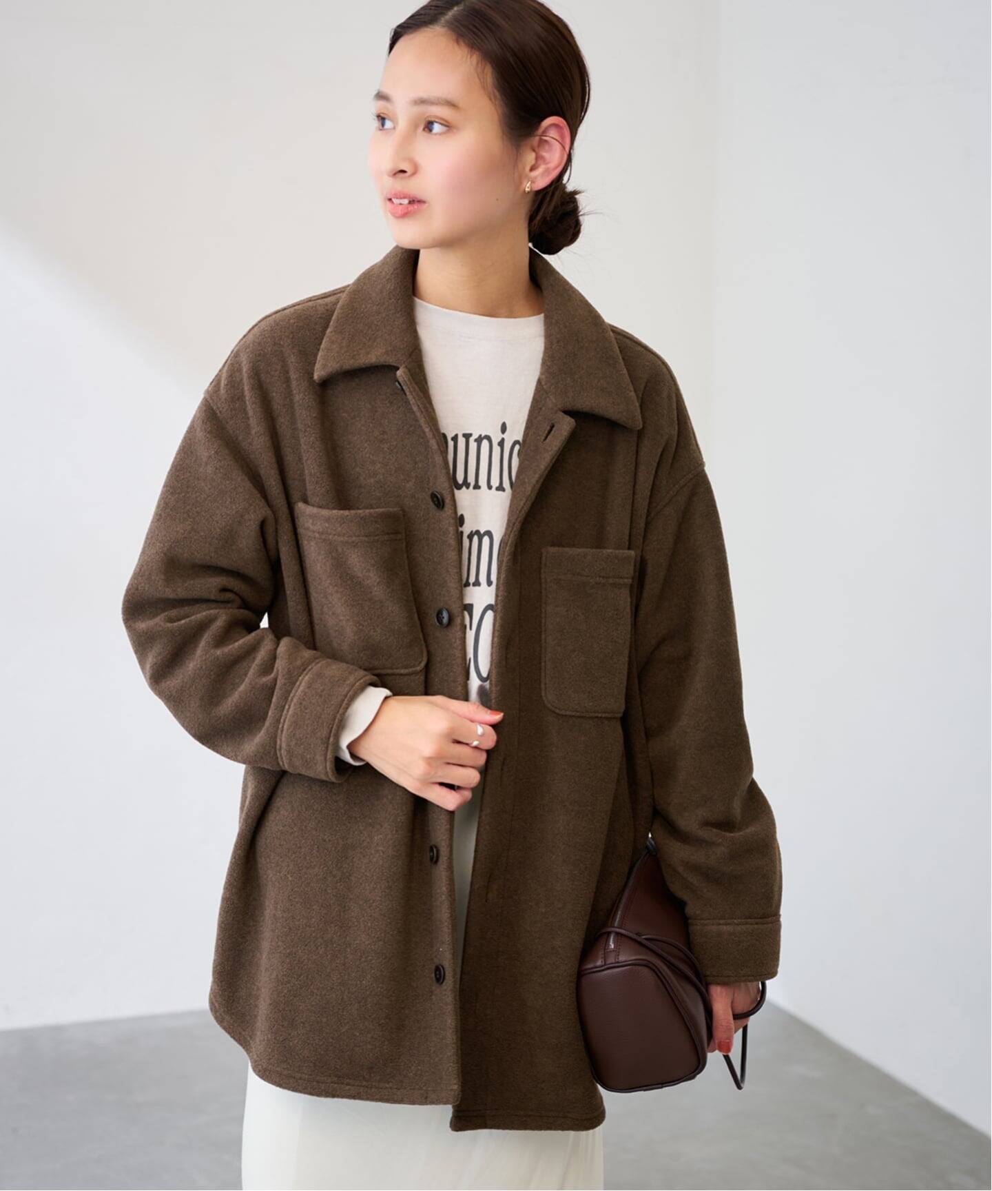 両面フリースオーバーシャツ（ボア・フリース）｜FRAMeWORK（フレーム