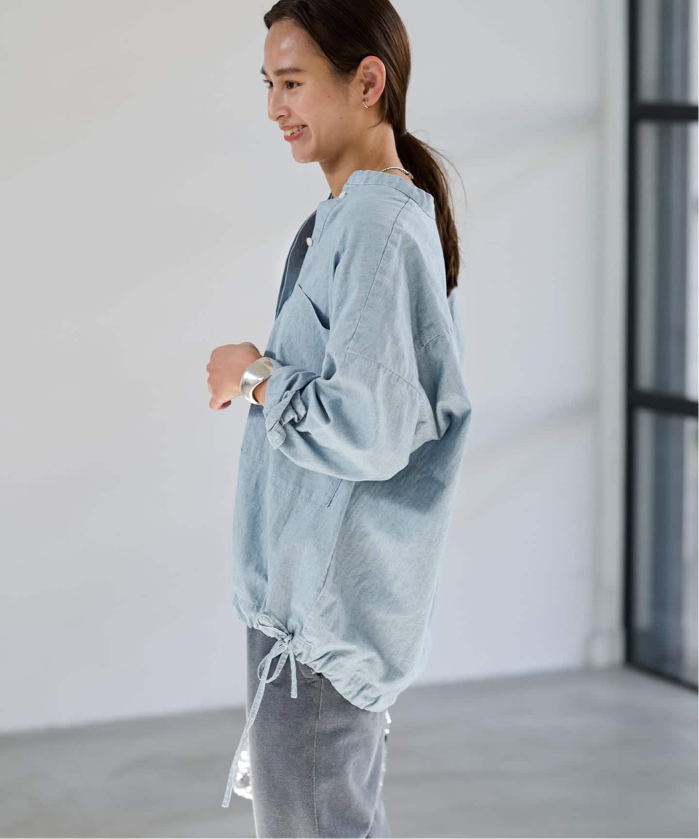 【新品・タグ付】FRAMeWORK ダンガリードロストシャツ ダンガリードロストシャツ（シャツ／ブラウス）｜FRAMeWORK