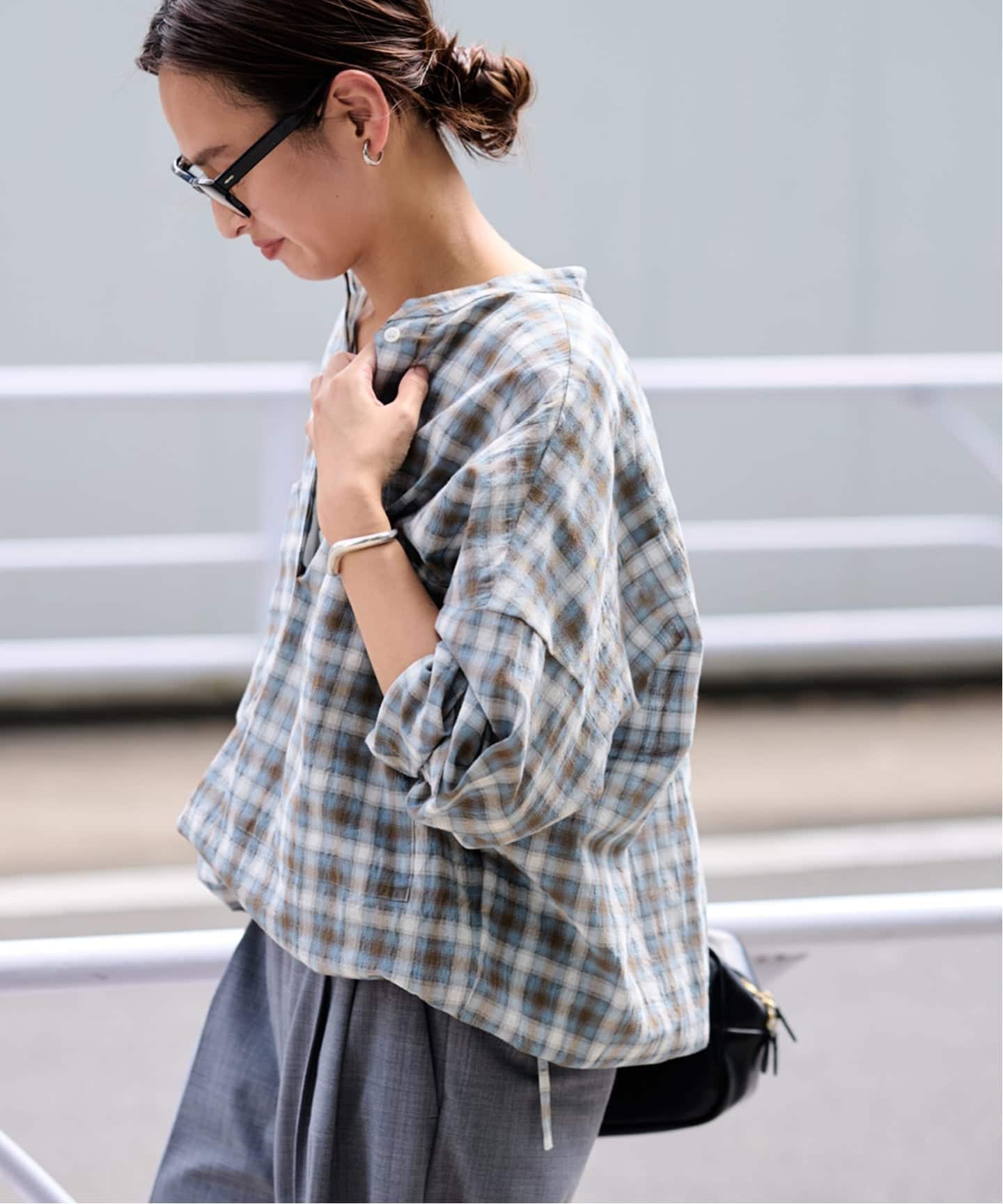 シアーチェックドロストシャツ（シャツ／ブラウス）｜FRAMeWORK