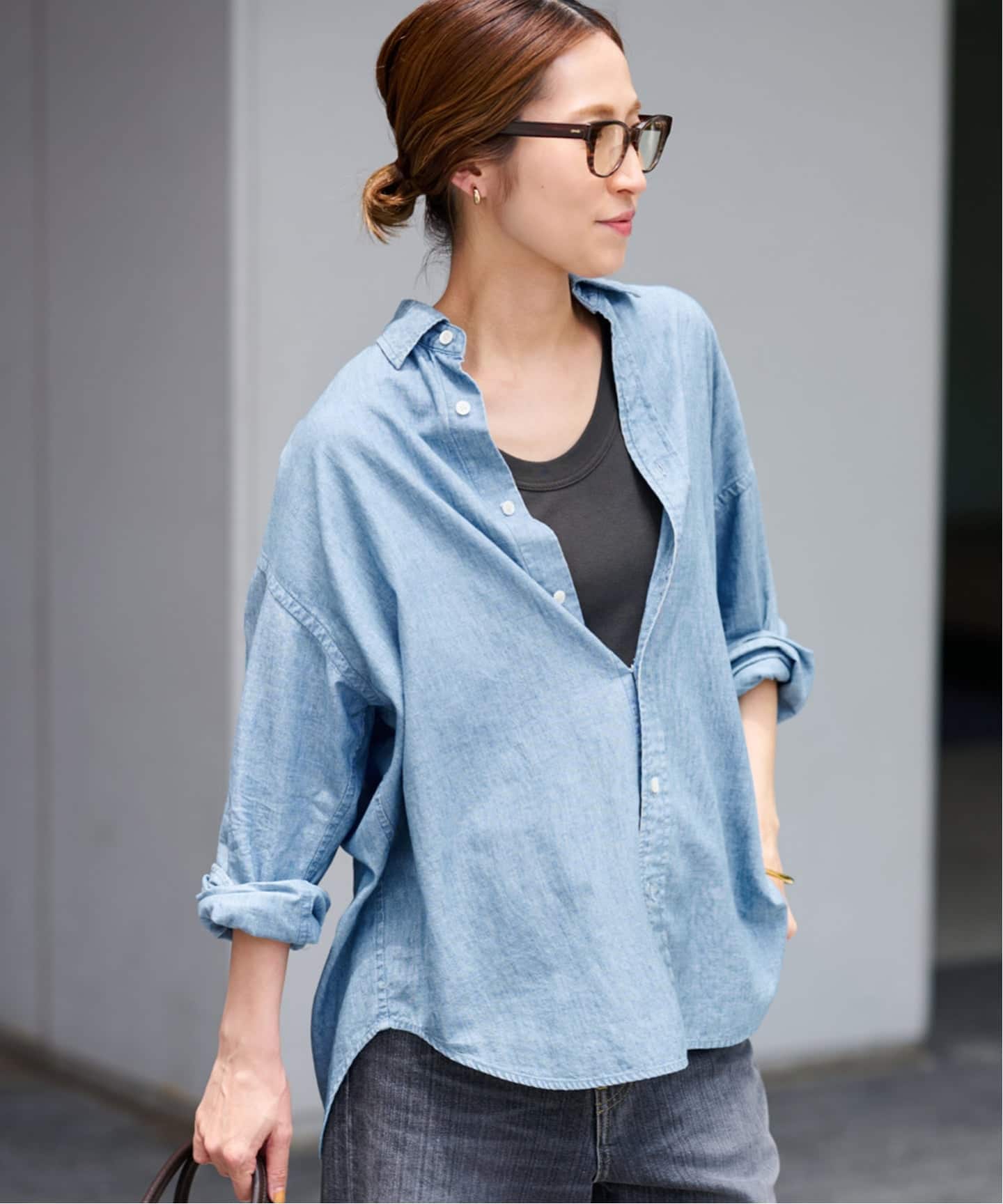 【美品】FRAMeWORK ダンガリーシャツ　サックスブルー フレームワーク FRAMeWORK ≪追加予約≫ダンガリーシャツ