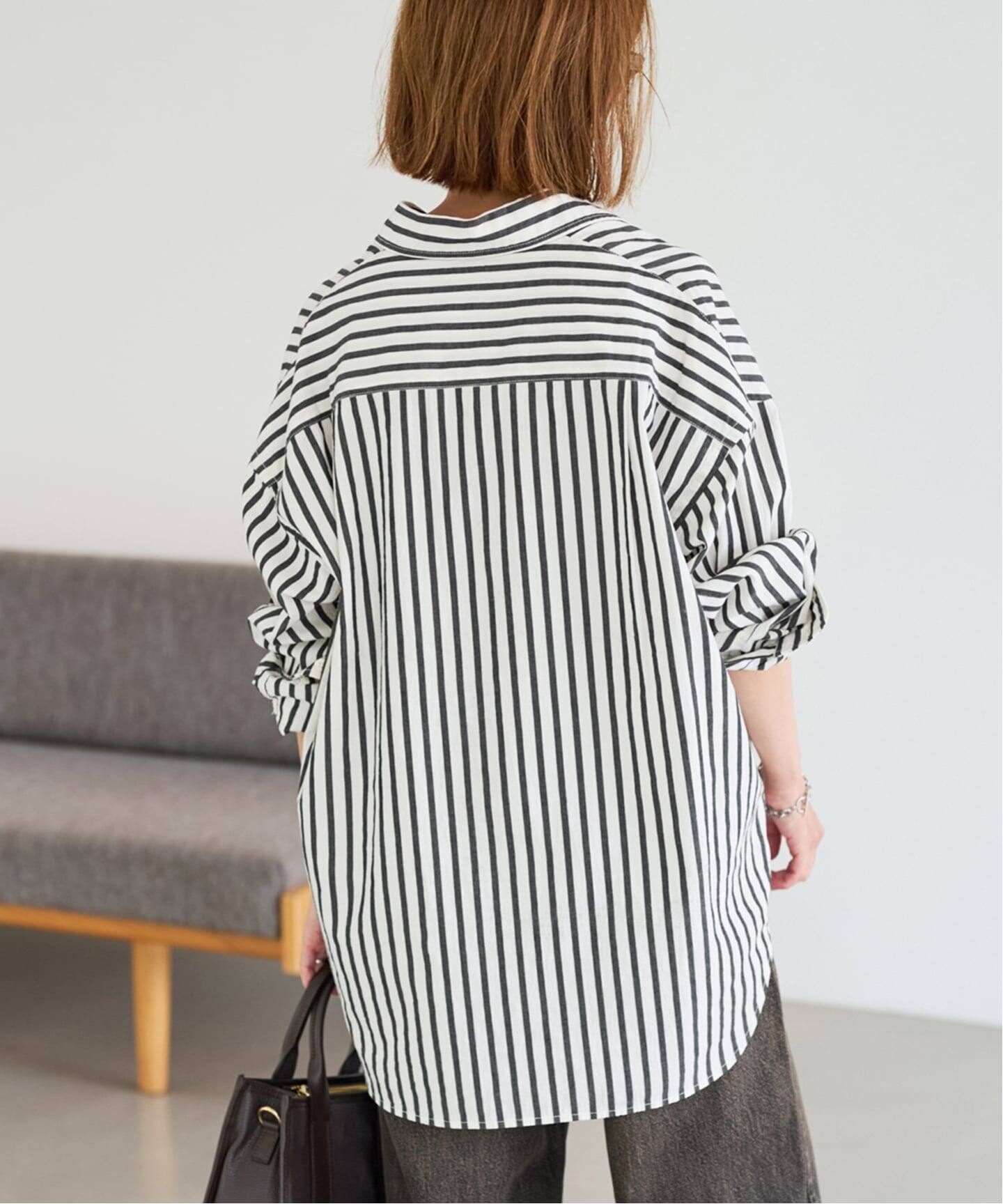 フレームワーク　コットンレギュラーカラーシャツ ≪WEB限定 / 追加≫コットンストライプレギュラーカラーシャツ（シャツ