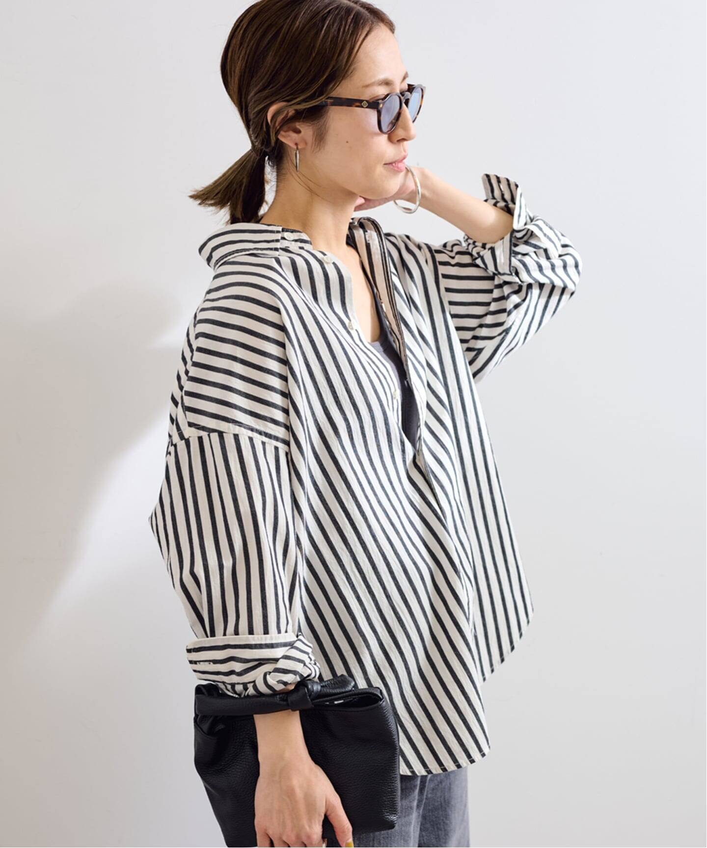 【新品】FRAMeWORK コットンストライプレギュラーカラーシャツ ≪WEB限定 / 追加≫コットンストライプレギュラーカラーシャツ（シャツ