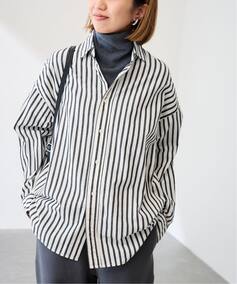 ≪WEB限定 / 追加≫コットンストライプレギュラーカラーシャツ（シャツ 