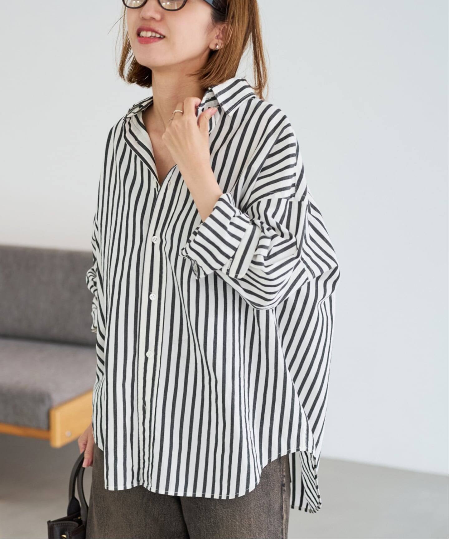 ≪WEB限定 / 追加≫コットンストライプレギュラーカラーシャツ 2