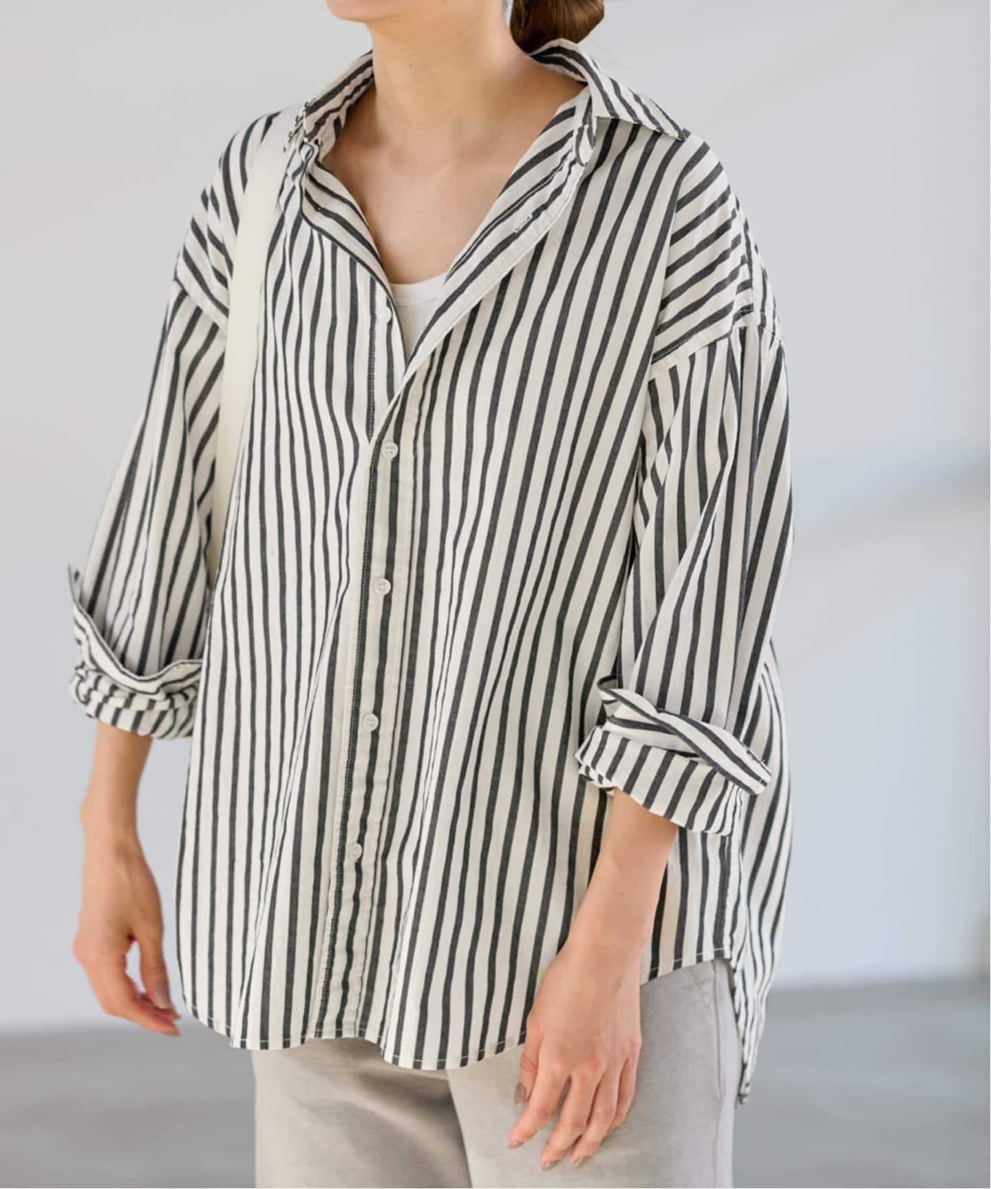 ≪WEB限定 / 追加≫コットンストライプレギュラーカラーシャツ 2