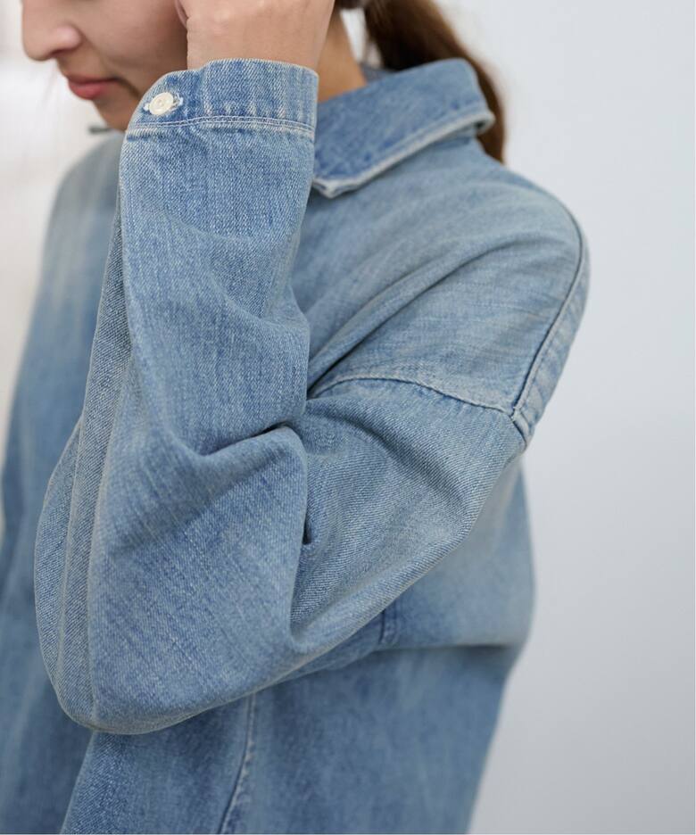 ≪WEB限定追加≫デニムプルオーバーシャツ（シャツ／ブラウス 