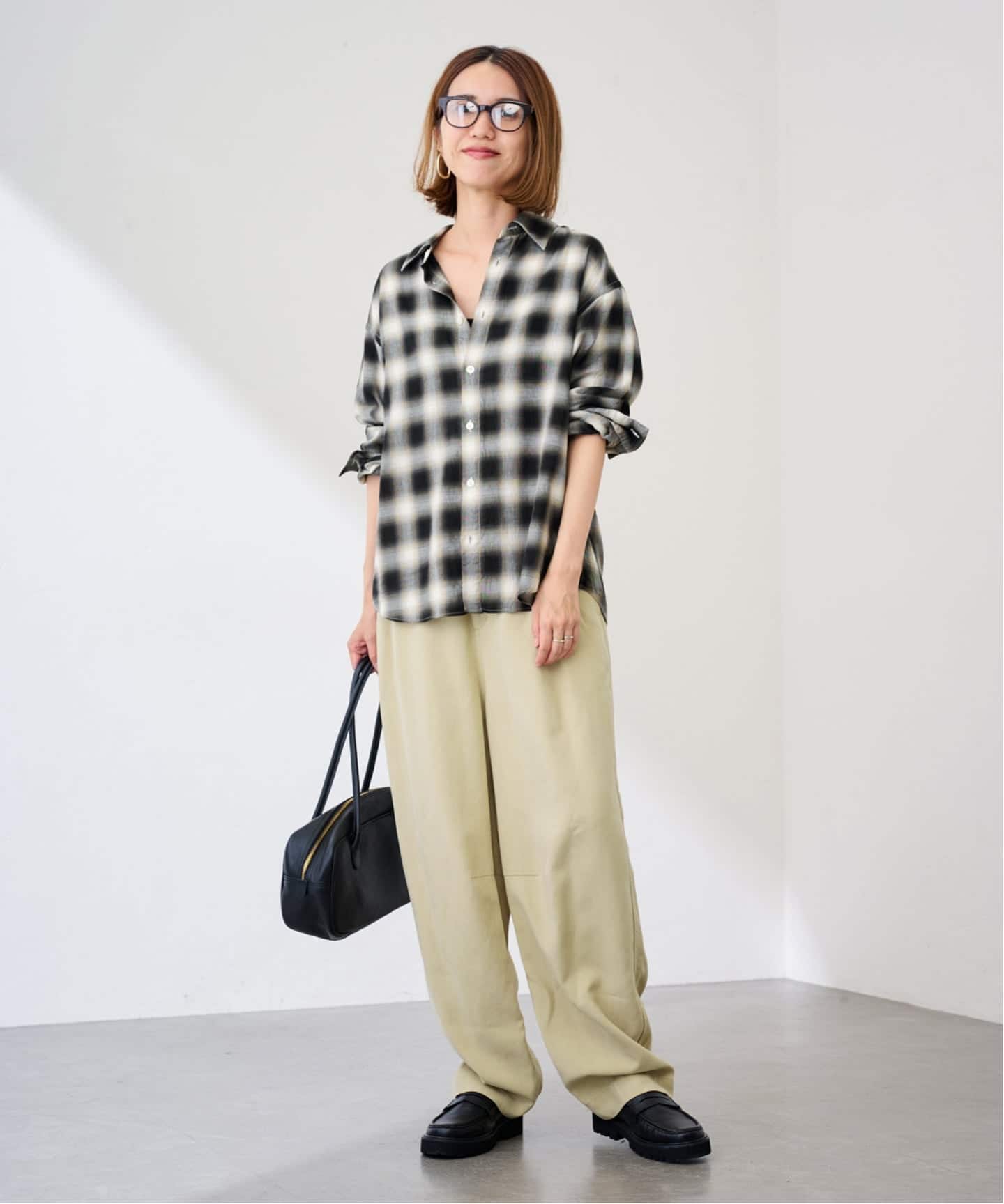 【2025SS】FRAMeWORK オンブレーチェックシャツ コットンレーヨンオンブレーチェックシャツ（シャツ／ブラウス