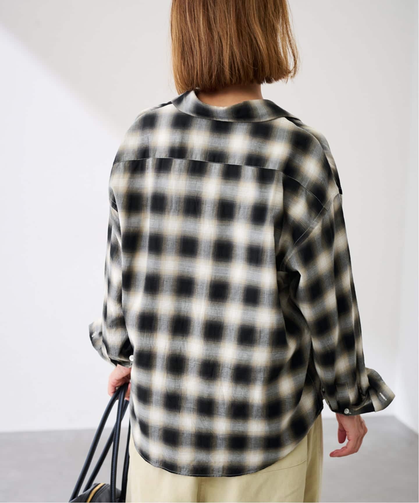 コットンレーヨンオンブレーチェックシャツ（シャツ／ブラウス
