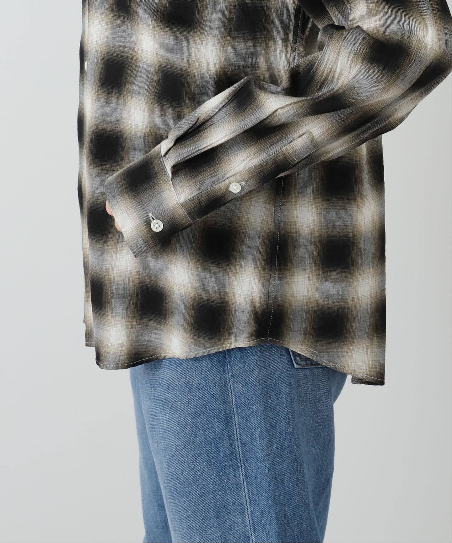 コットンレーヨンオンブレーチェックシャツ（シャツ／ブラウス