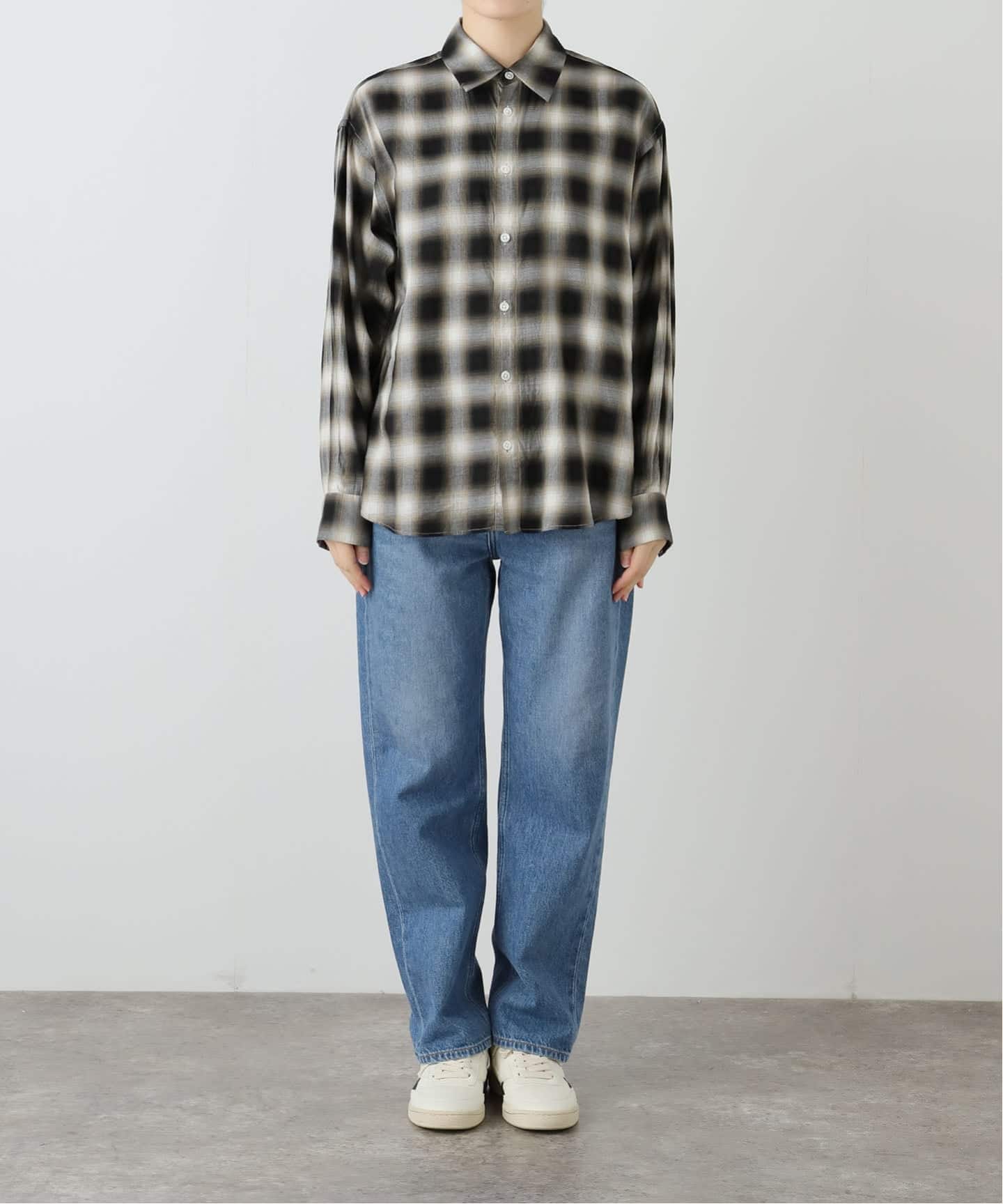 コットンレーヨンオンブレーチェックシャツ（シャツ／ブラウス