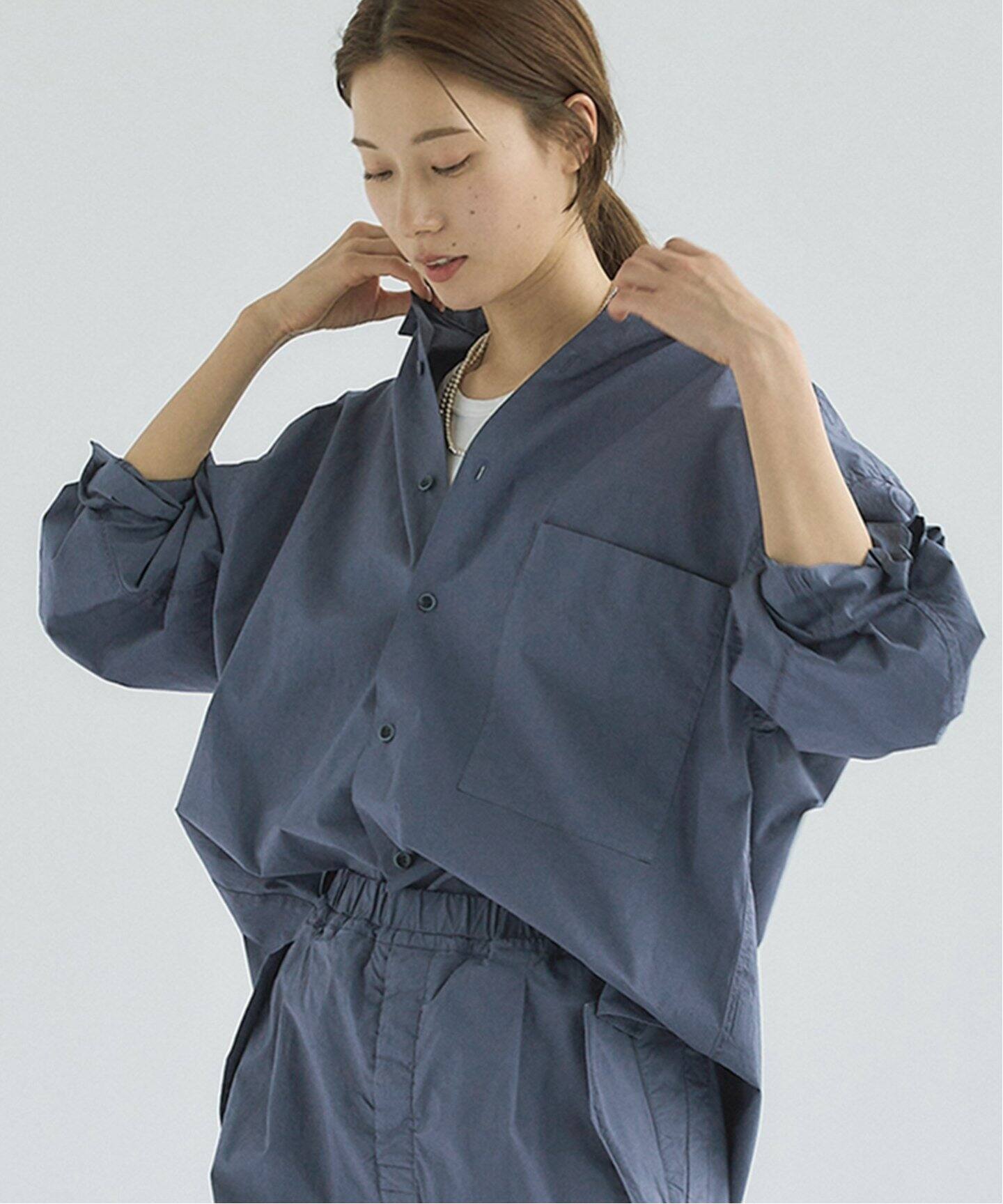 CALMER×FRAMeWORK NATURAL DYE BIG シャツ（シャツ／ブラウス 