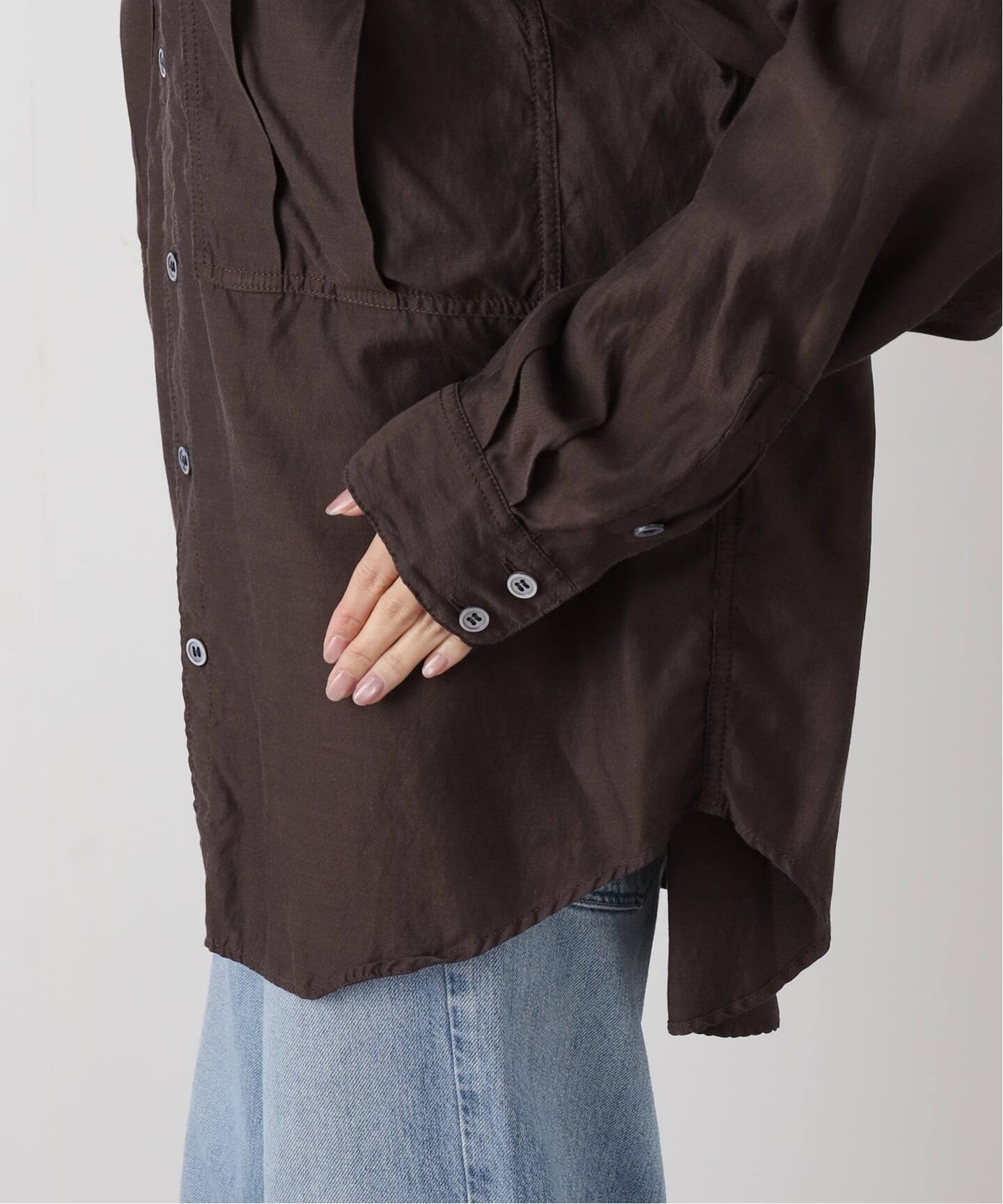 キュプラコットンガーメントダイシャツ（シャツ／ブラウス