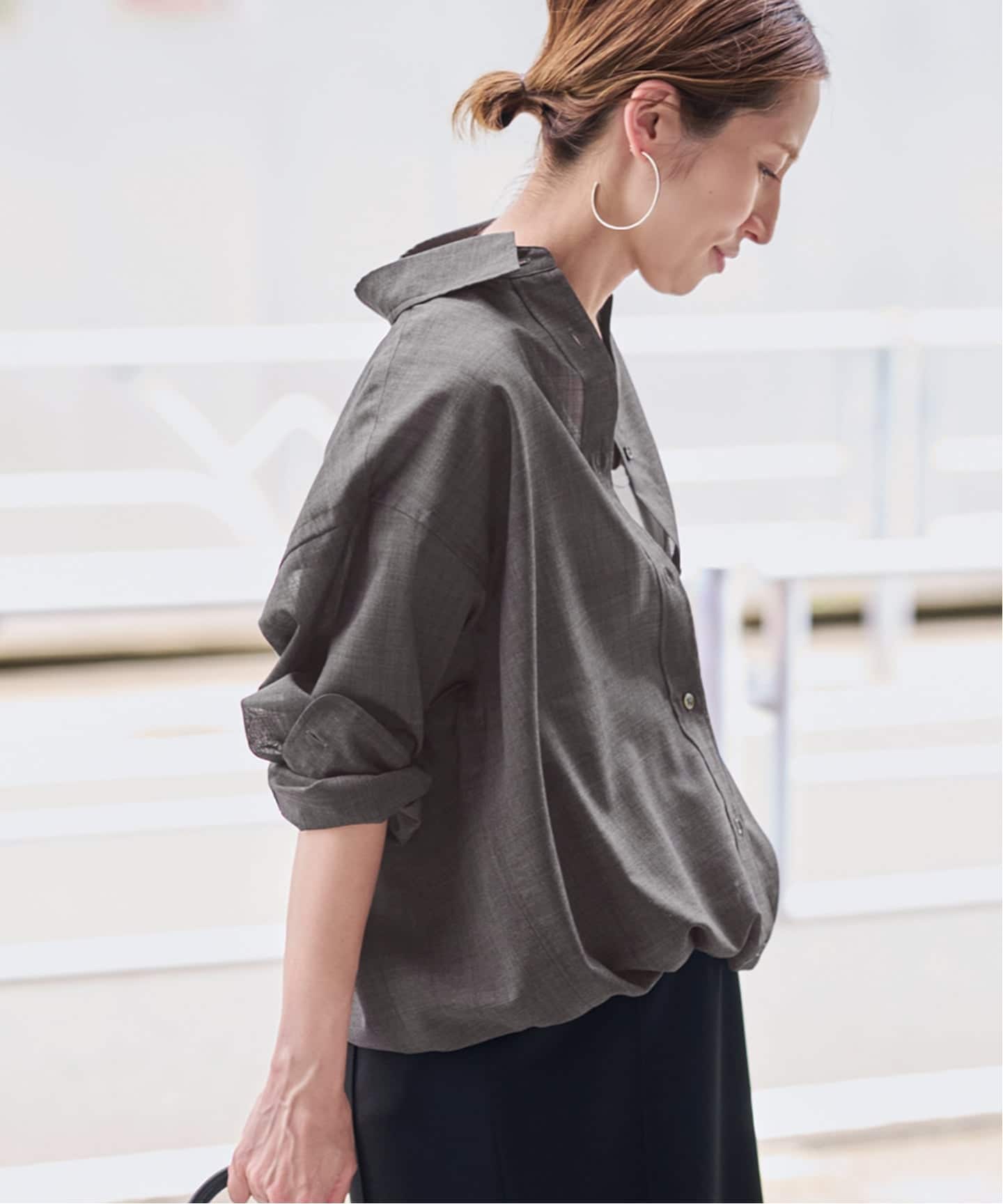 フレームワーク　シアートロドロストレギュラーシャツ　グレー　新品タグ付き シアートロドロストレギュラーシャツ（シャツ／ブラウス