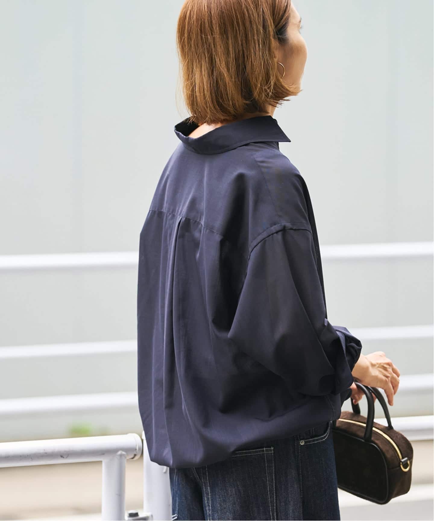 フレームワーク　Framework シアートロドロストレギュラーシャツ　ネイビー フレームワーク FRAMeWORK ≪予約≫シアートロドロストレギュラー