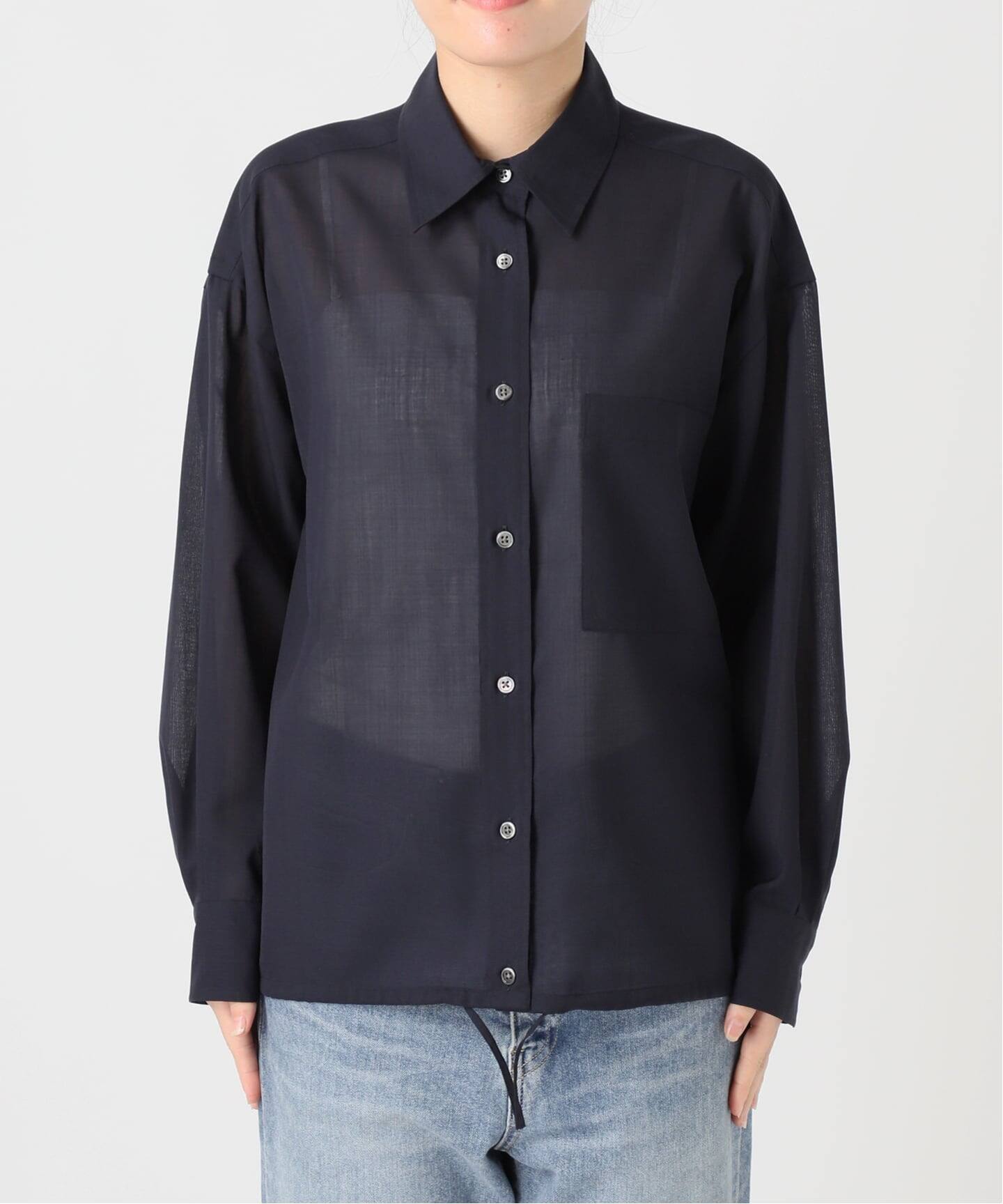 フレームワーク　Framework シアートロドロストレギュラーシャツ　ネイビー シアートロドロストレギュラーシャツ（シャツ／ブラウス