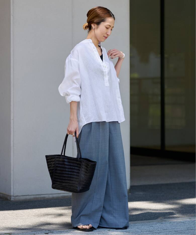 ≪追加≫フレンチリネンバンドカラー3（シャツ／ブラウス）｜FRAMeWORK  