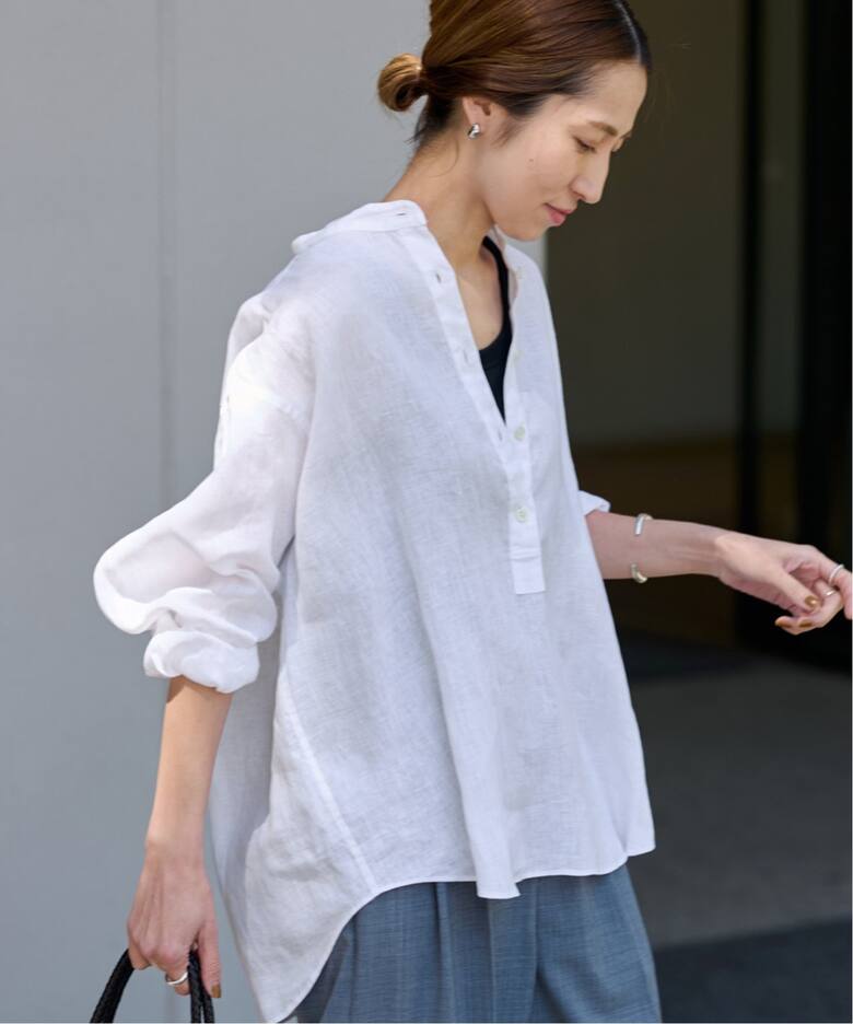 ≪追加≫フレンチリネンバンドカラー3（シャツ／ブラウス）｜FRAMeWORK  