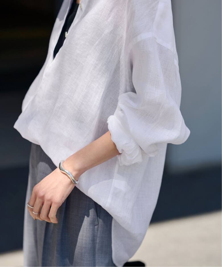 ≪追加≫フレンチリネンバンドカラー3（シャツ／ブラウス）｜FRAMeWORK  