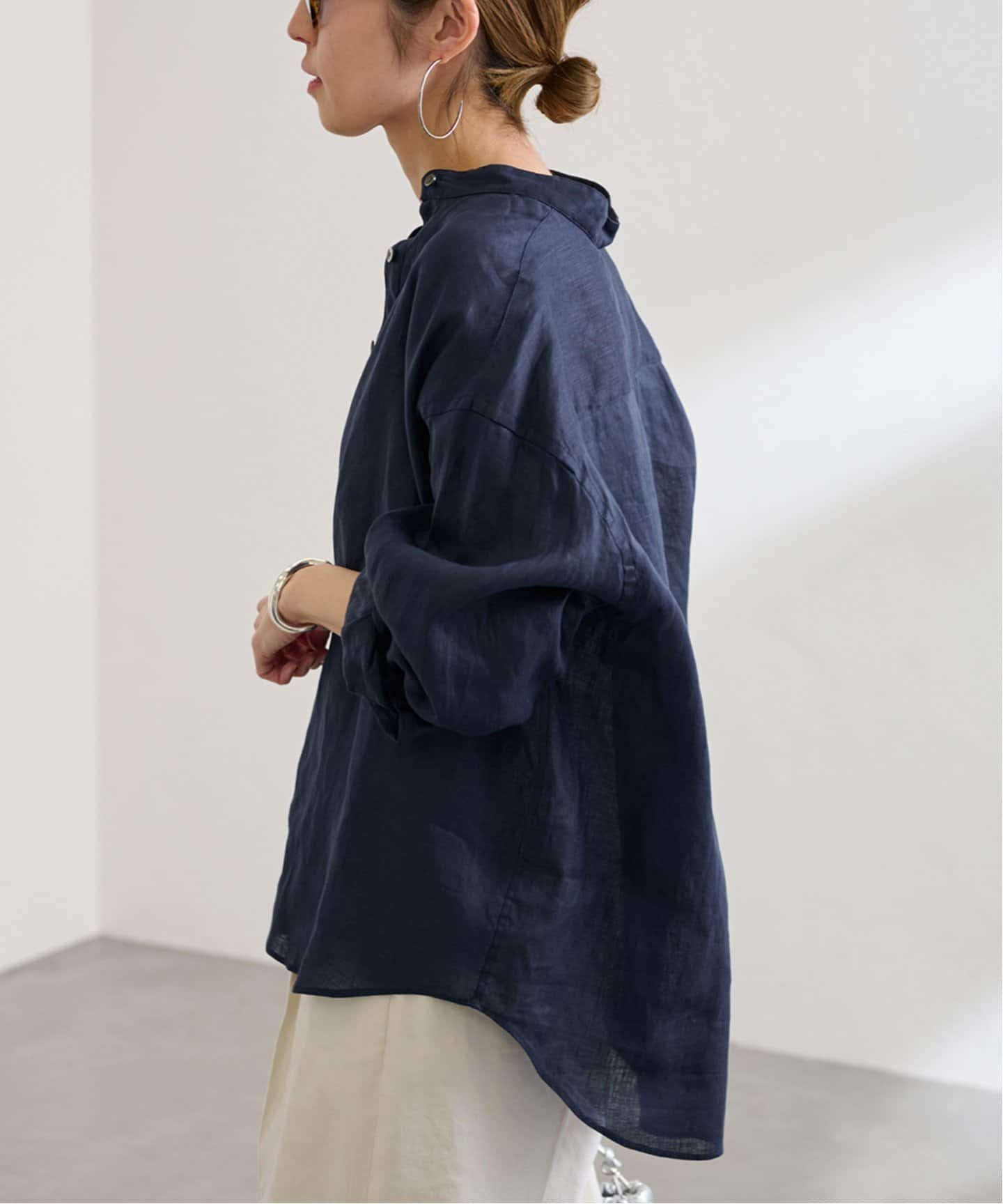 ≪追加≫フレンチリネンバンドカラー3（シャツ／ブラウス）｜FRAMeWORK