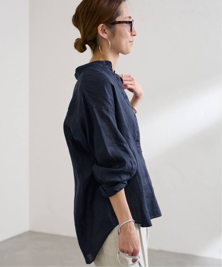 ≪追加≫フレンチリネンバンドカラー3（シャツ／ブラウス）｜FRAMeWORK  