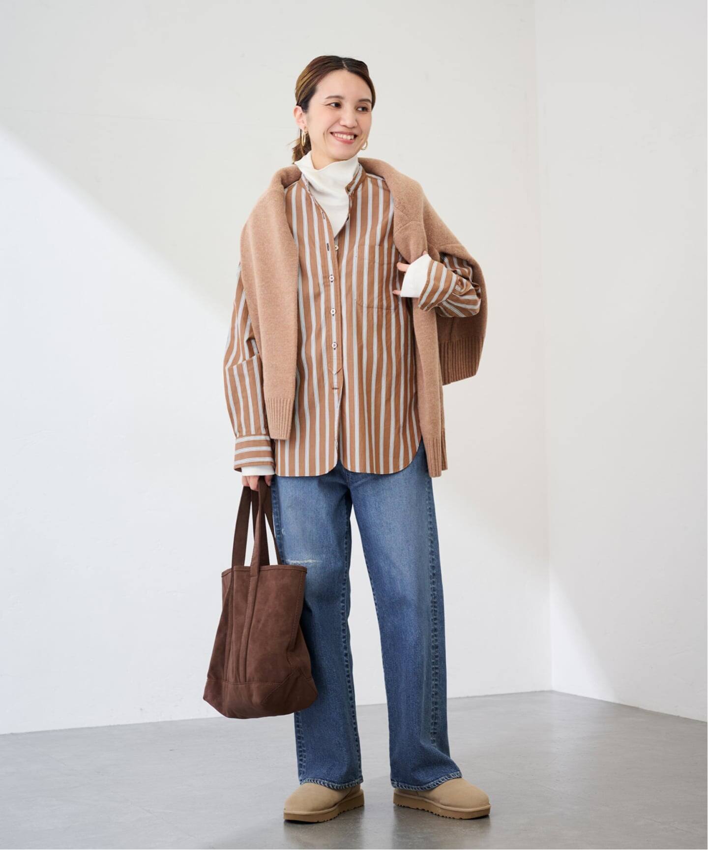 ストライプバンドカラーシャツ（シャツ／ブラウス）｜FRAMeWORK