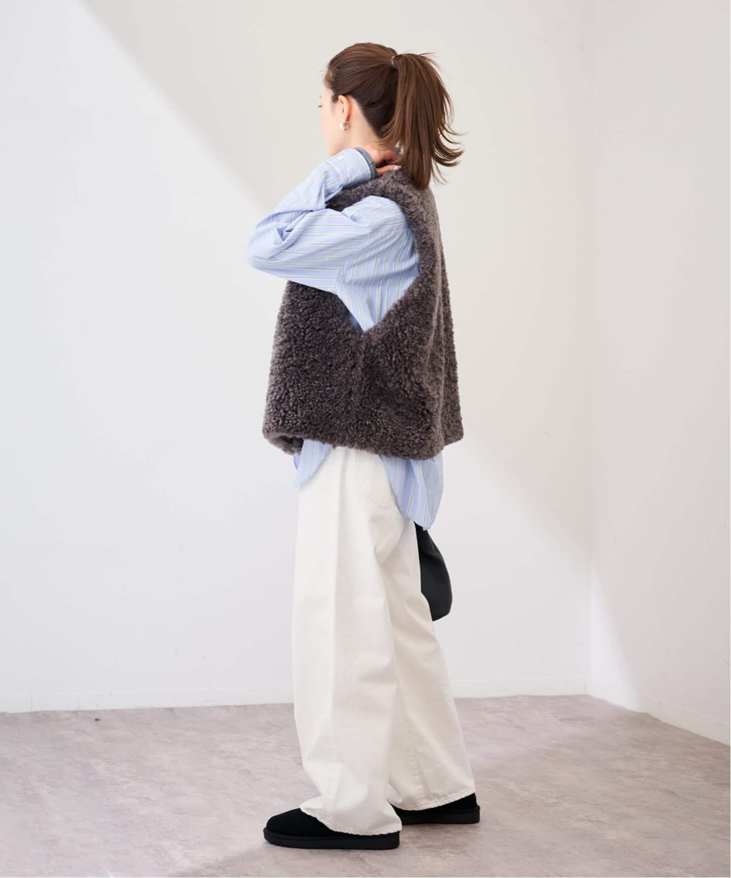 ストライプバンドカラーシャツ（シャツ／ブラウス）｜FRAMeWORK