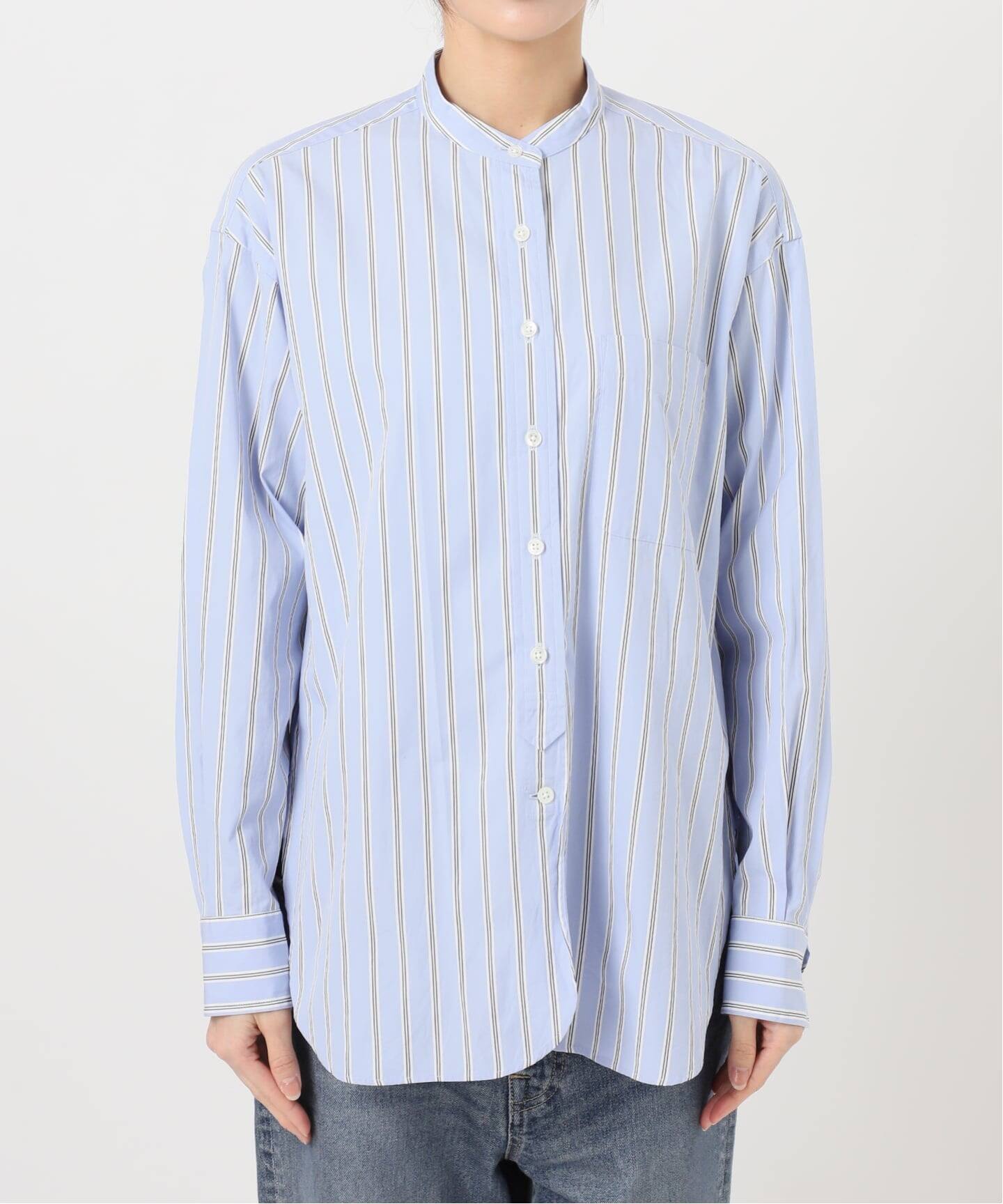 ストライプバンドカラーシャツ（シャツ／ブラウス）｜FRAMeWORK