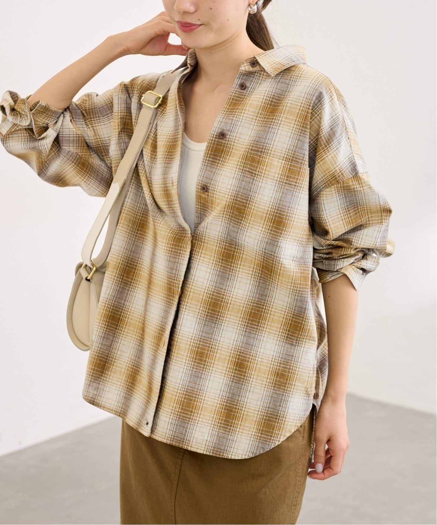 FRAMeWORK｜オンブレチェックシャツ | Rakuten Fashion(楽天