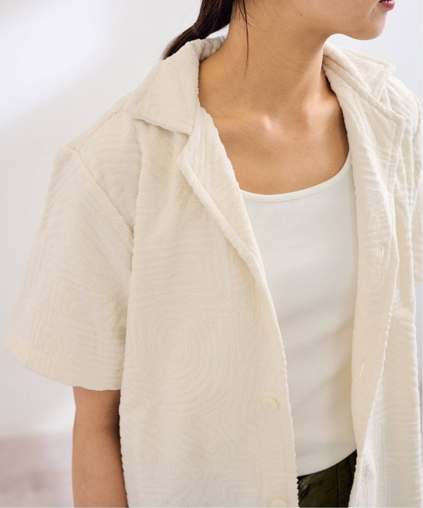 ブラウス シャツ OAS / Sail Contraste Cuba Terry Shirt レディース OAS Sail Contraste Cuba Terry Shirt | Shopbop