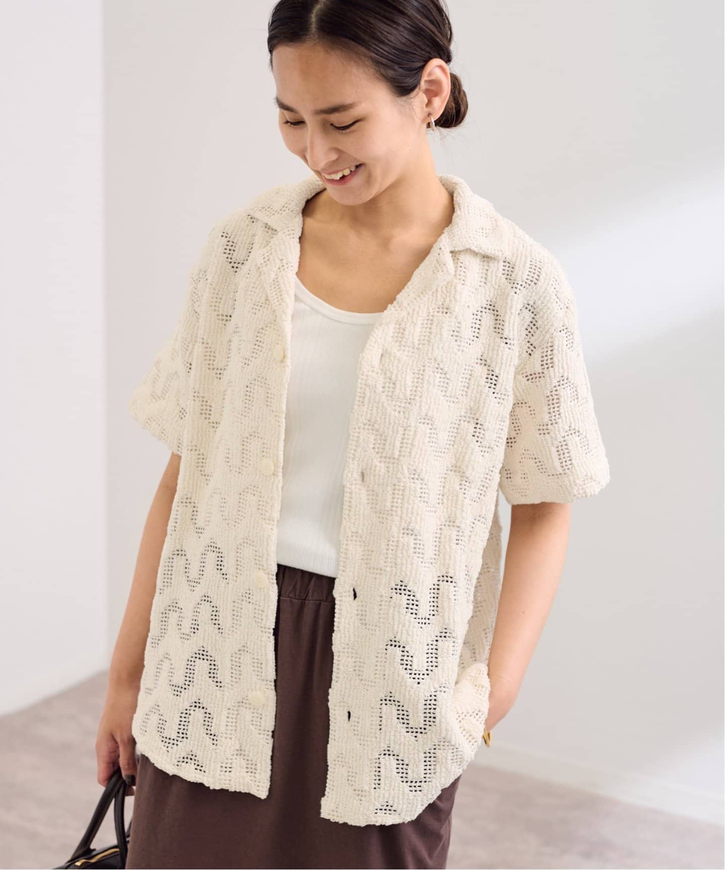 未使用品 OAS/オーエーエス CROCHET SHIRT OAS/オーエーエス CROCHET SHIRT（シャツ／ブラウス）｜FRAMeWORK