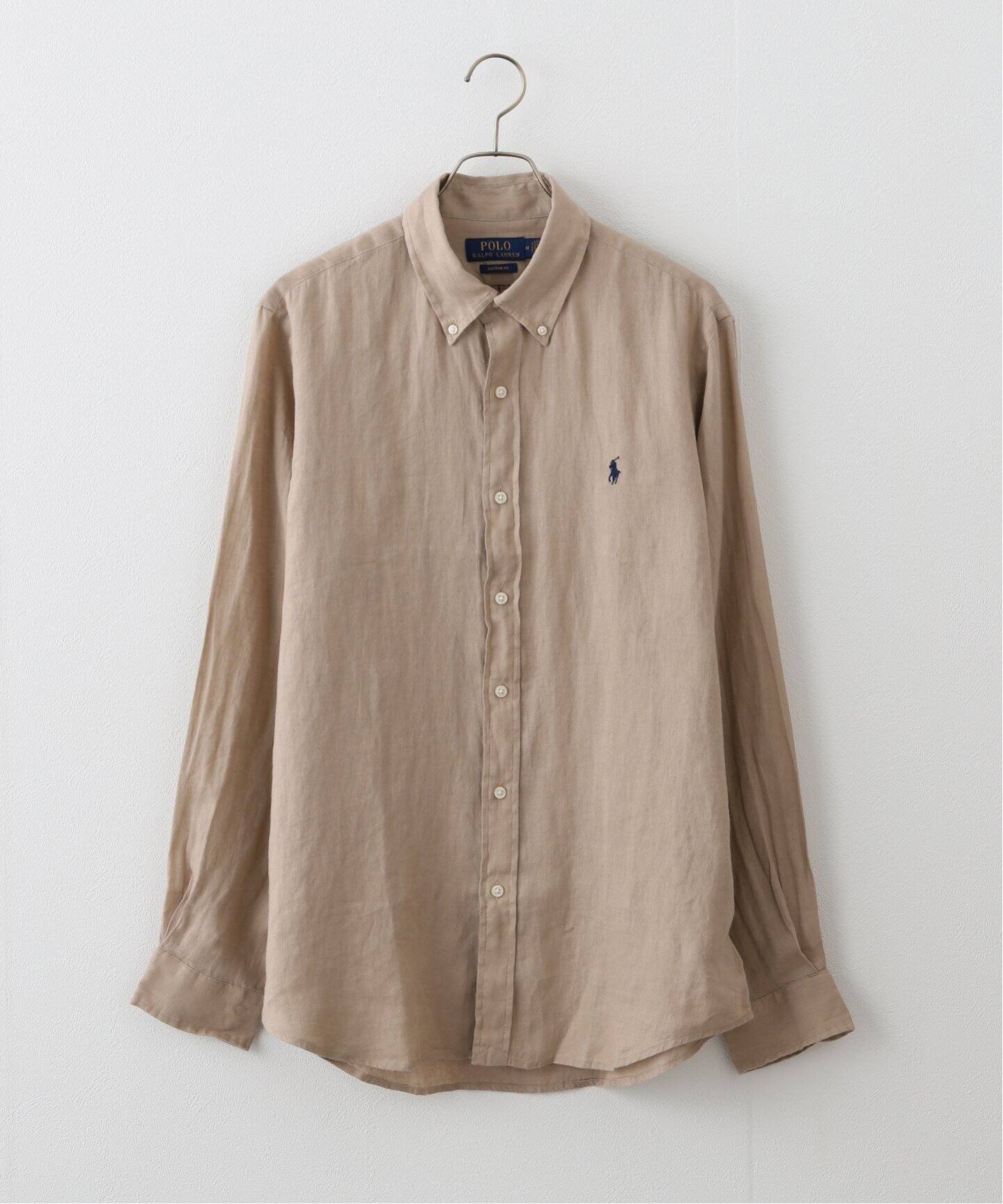 POLO RALPH LAUREN カスタムフィットリネンボタンダウンシャツ 