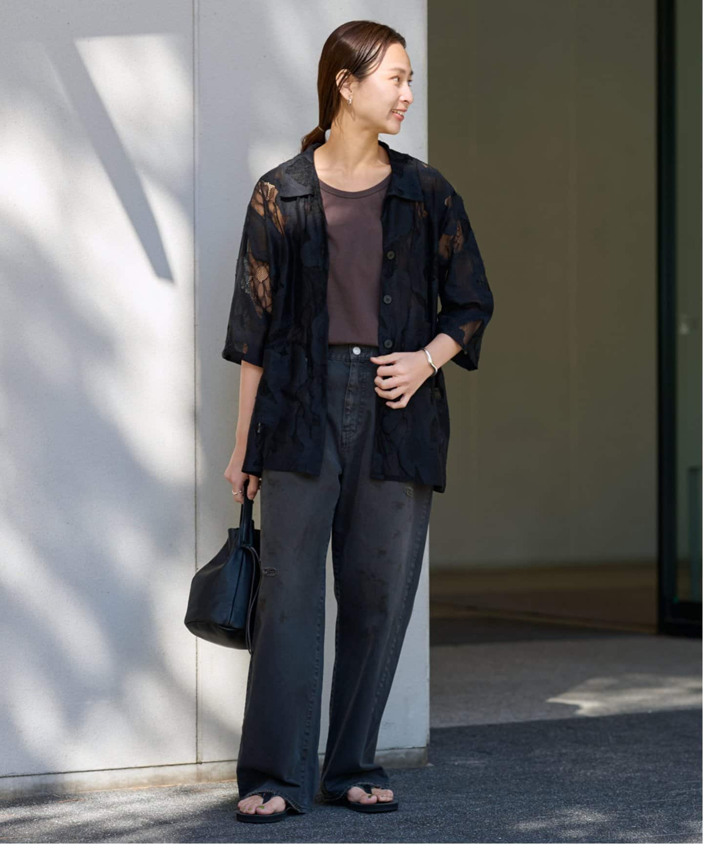 ESTHE OVERSIZED SHEER LACE シャツ　フレームワーク ≪追加≫ESTHE OVERSIZED SHEER LACE シャツ 2（シャツ