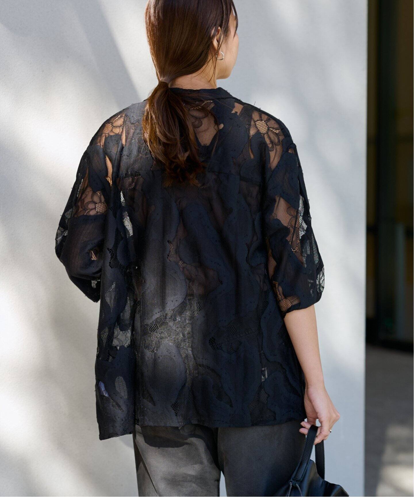 ESTHE OVERSIZED SHEER LACE シャツ　フレームワーク ESTHE OVERSIZED SHEER LACE シャツ(508110542) | フレーム
