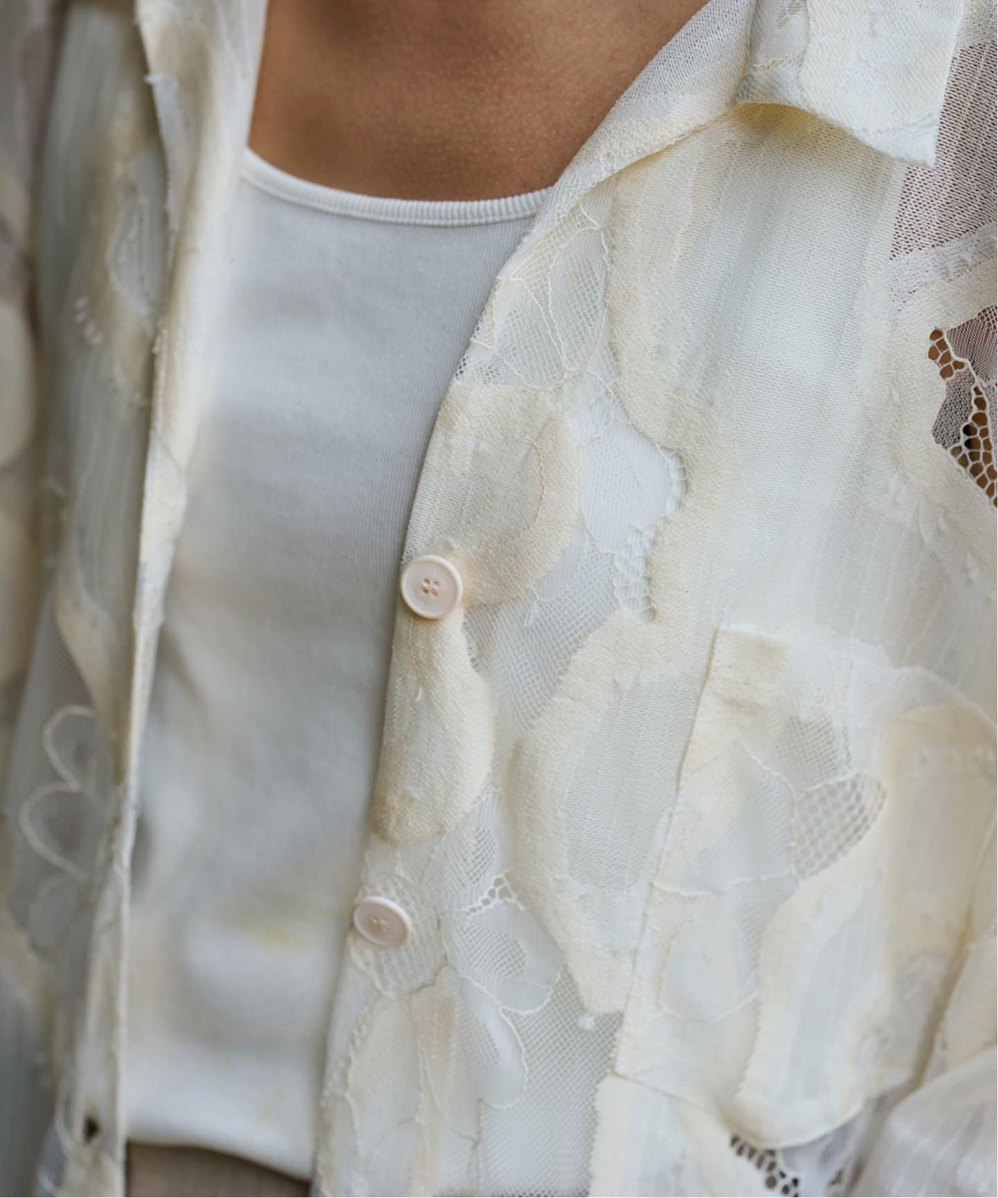 ≪追加≫ESTHE OVERSIZED SHEER LACE シャツ 2（シャツ