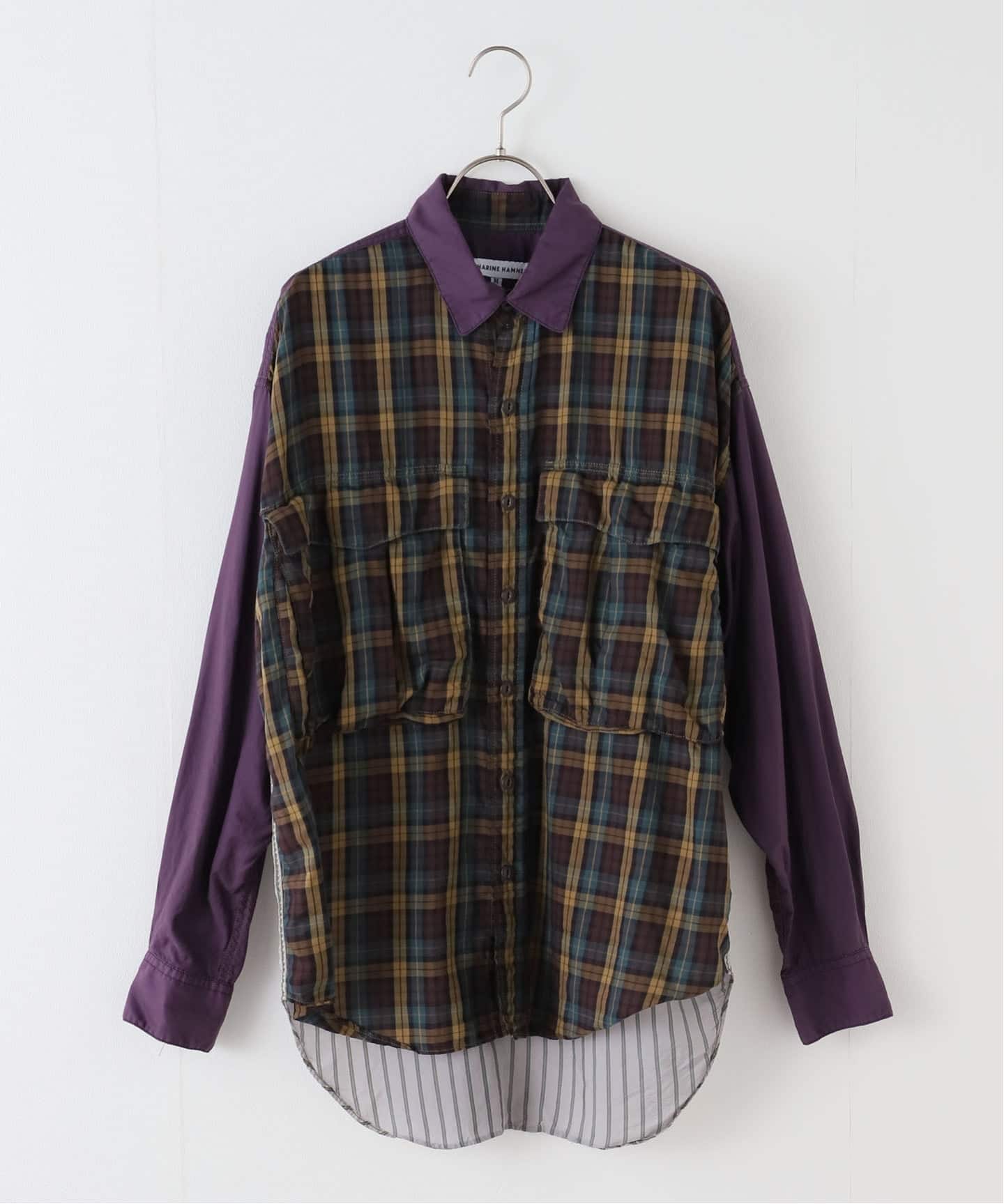 KATHARINE HAMNETT シャツ　キャサリンハムネット　THENIME KATHARINE HAMNETT / キャサリン ハムネット MULTI FABRIC RAF SHIRT