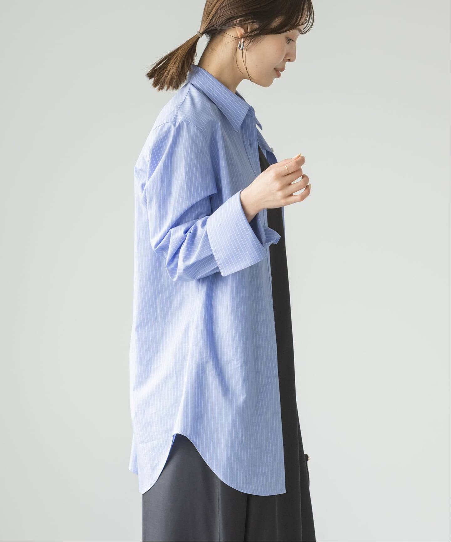 アンチクリースロングカフスシャツ（シャツ／ブラウス）｜NOBLE