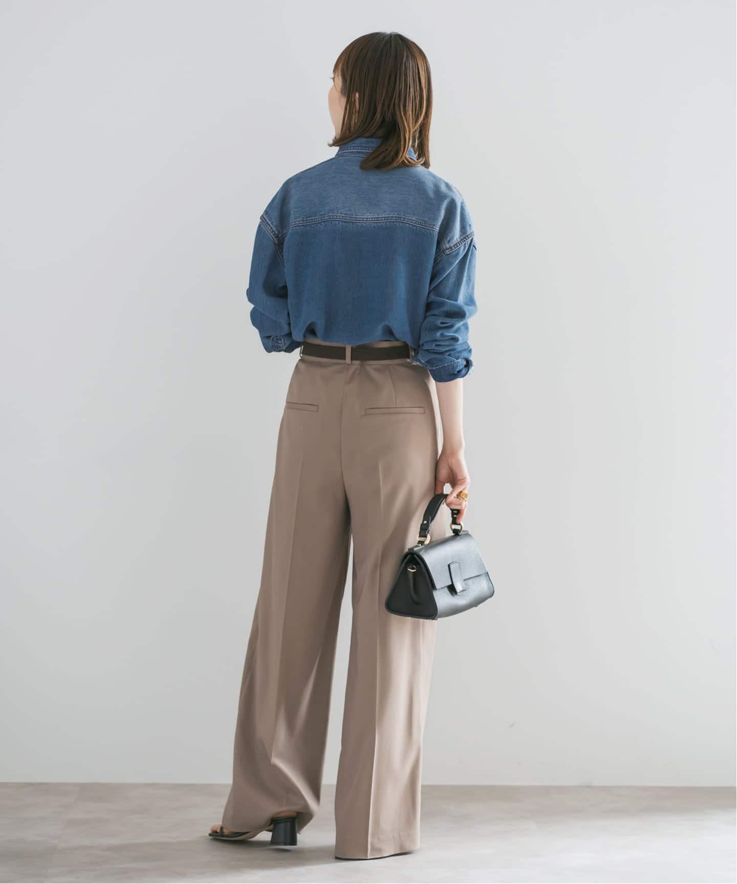 美品　ノーブル　24年モデル　スージングデニムビッグポケットシャツ　ブルー 追加予約》スージングデニムビッグポケットシャツ3（シャツ