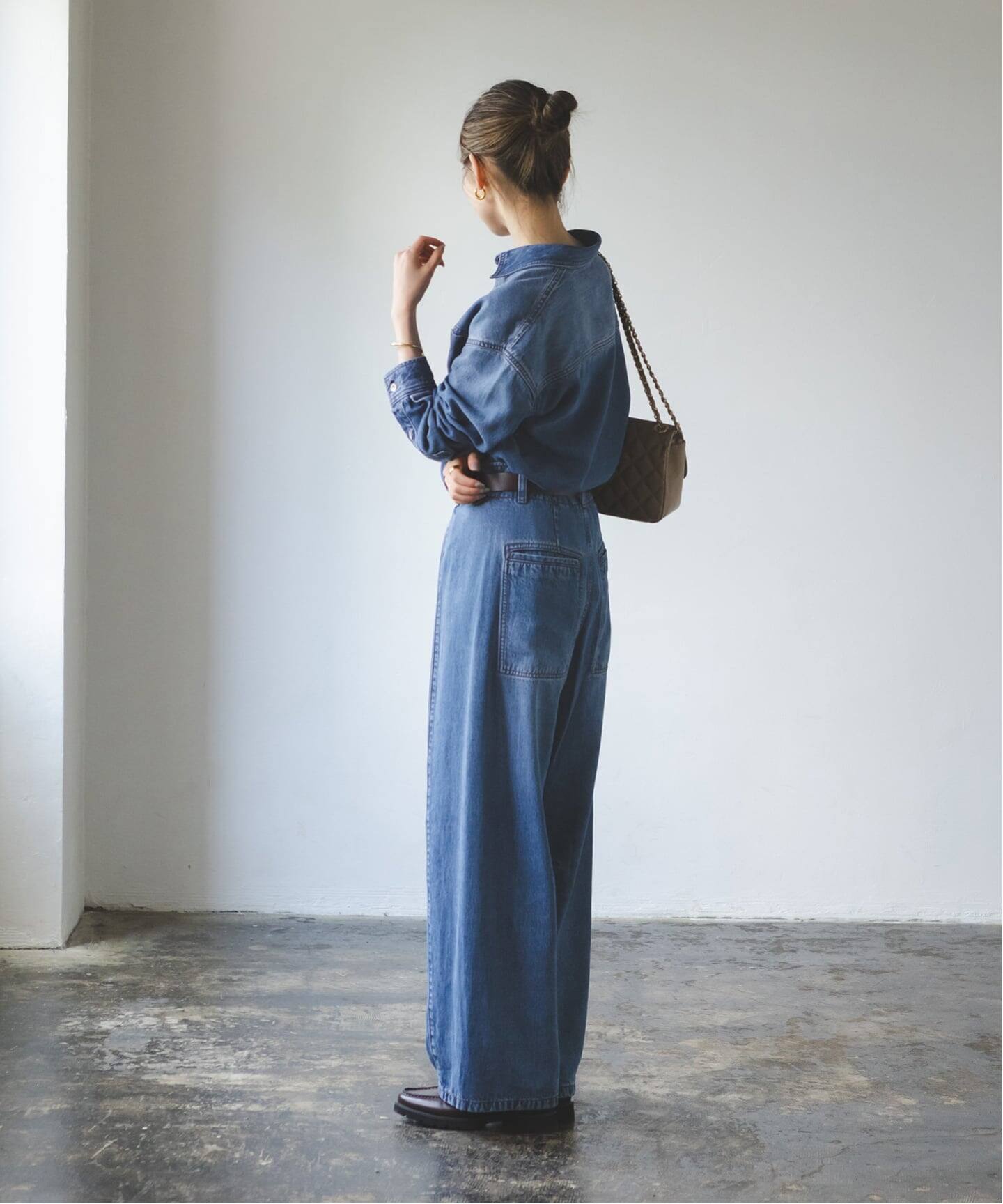 追加》スージングデニムビッグポケットシャツ3（シャツ