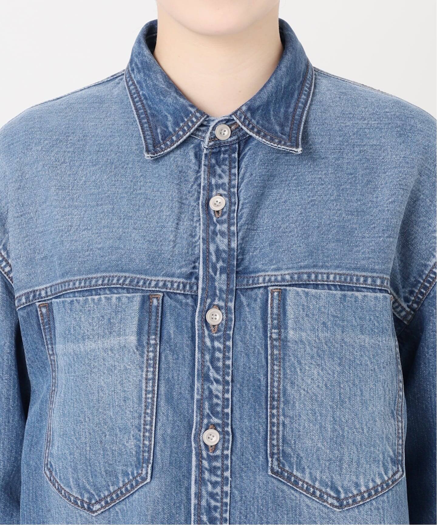 追加》スージングデニムビッグポケットシャツ3（シャツ