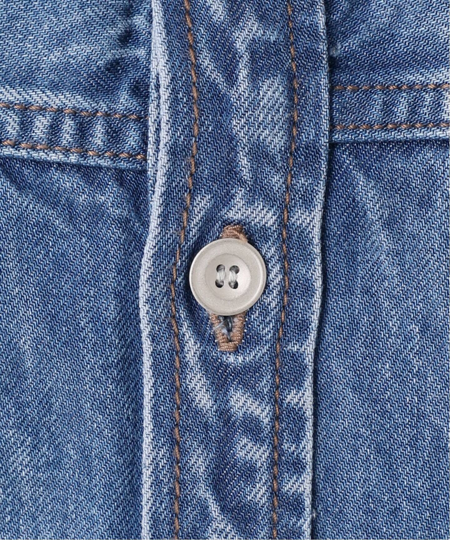 追加》スージングデニムビッグポケットシャツ3（シャツ／ブラウス