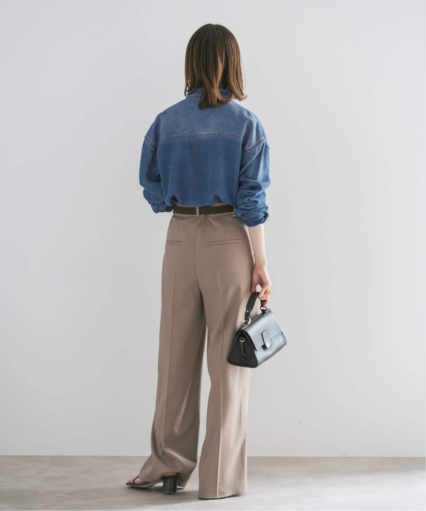 NOBLE スージングデニムビッグポケットSH ノーブル NOBLE 《追加予約》スージングデニムビッグポケット