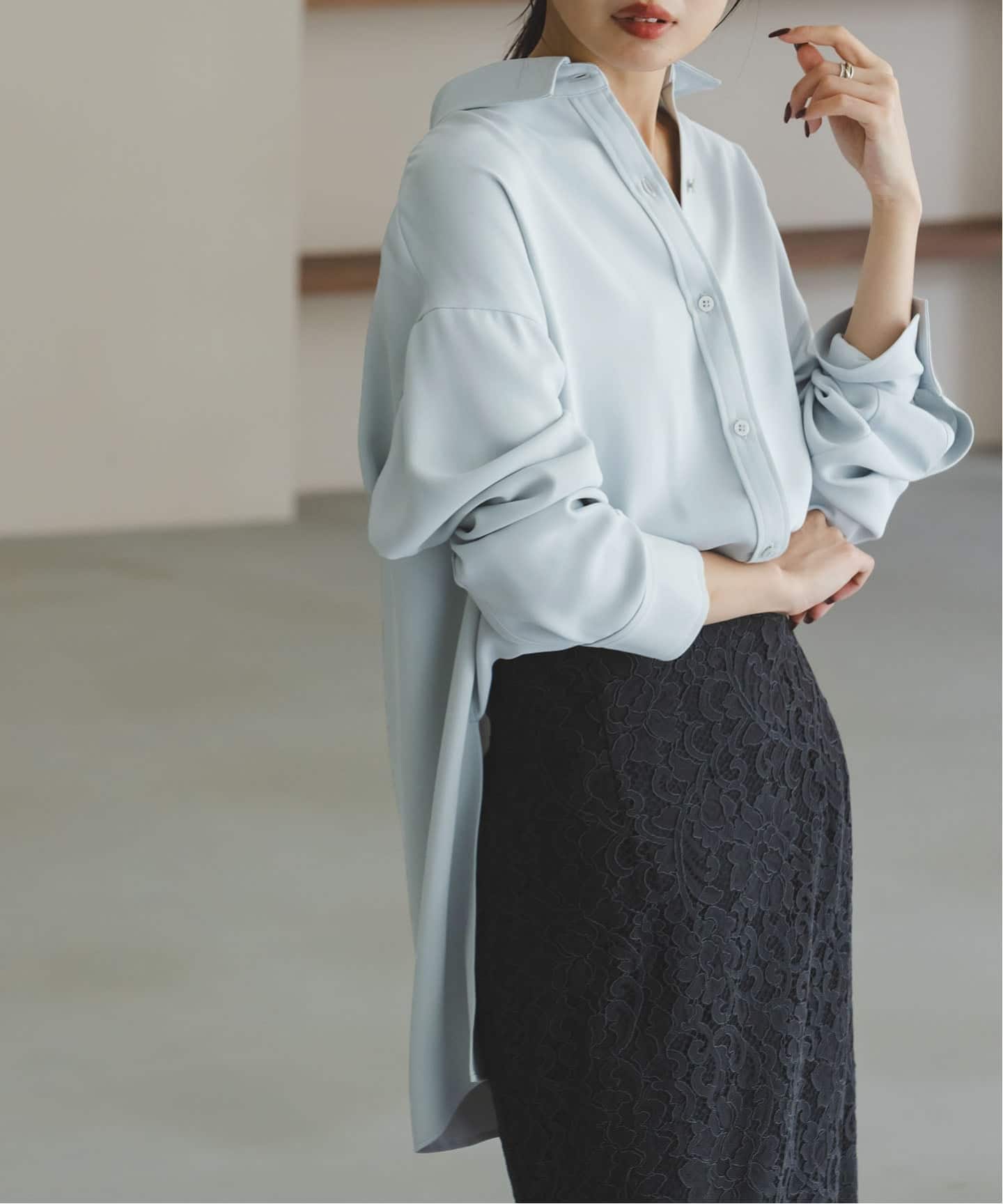 追加》シーズンカラープレーンシャツ14（シャツ／ブラウス