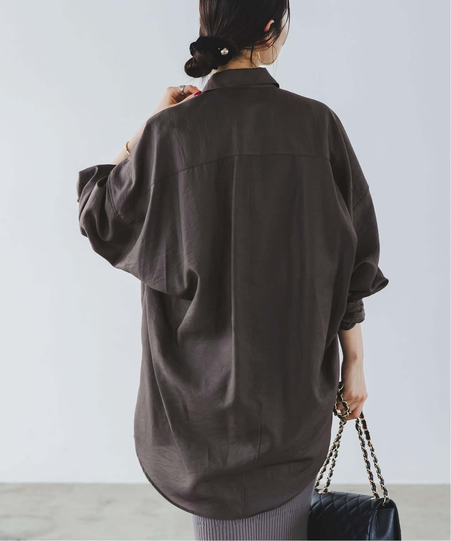 追加》イージーケアルーズドレープシャツ（シャツ／ブラウス）｜NOBLE