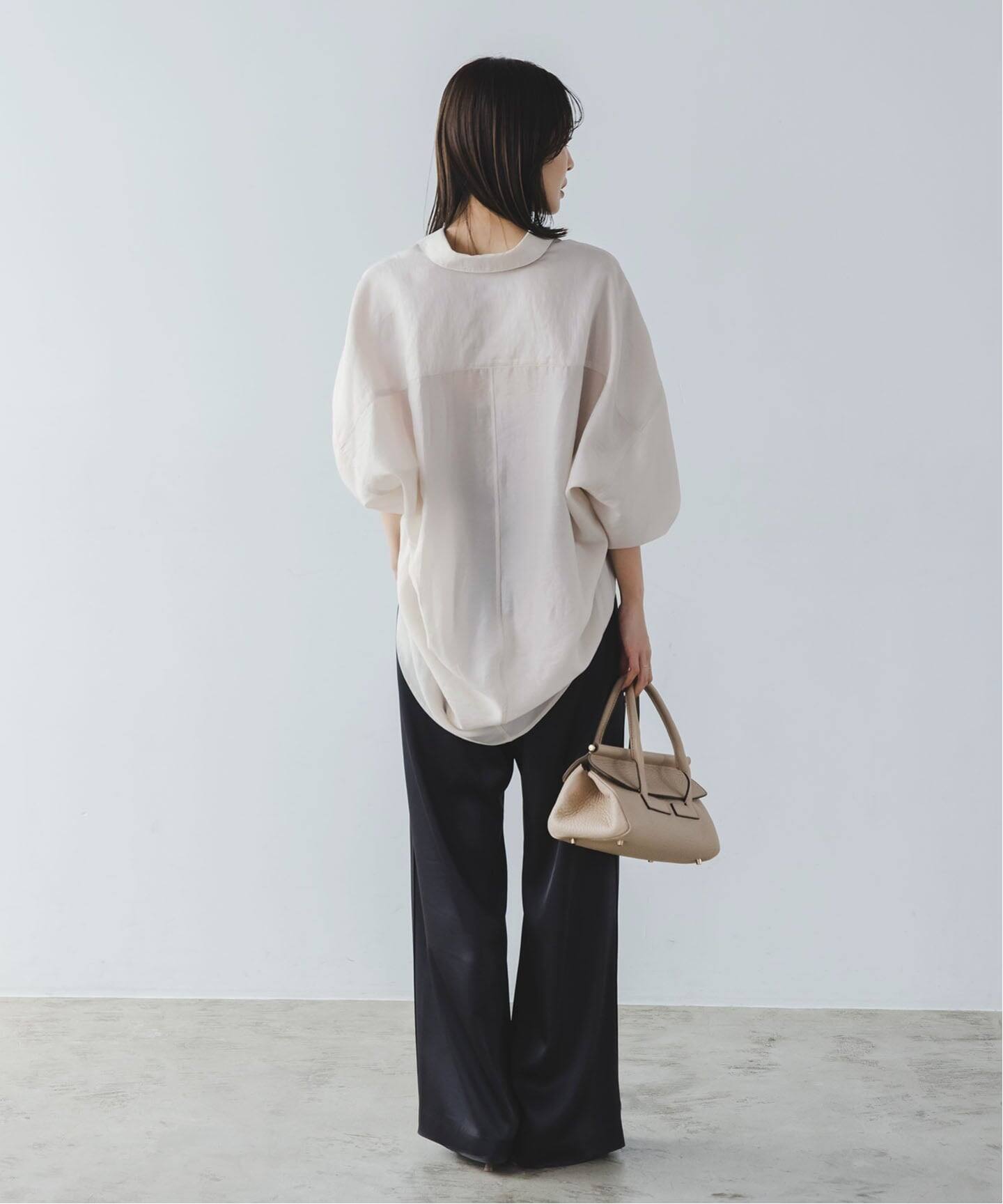 追加》イージーケアルーズドレープシャツ（シャツ／ブラウス）｜NOBLE