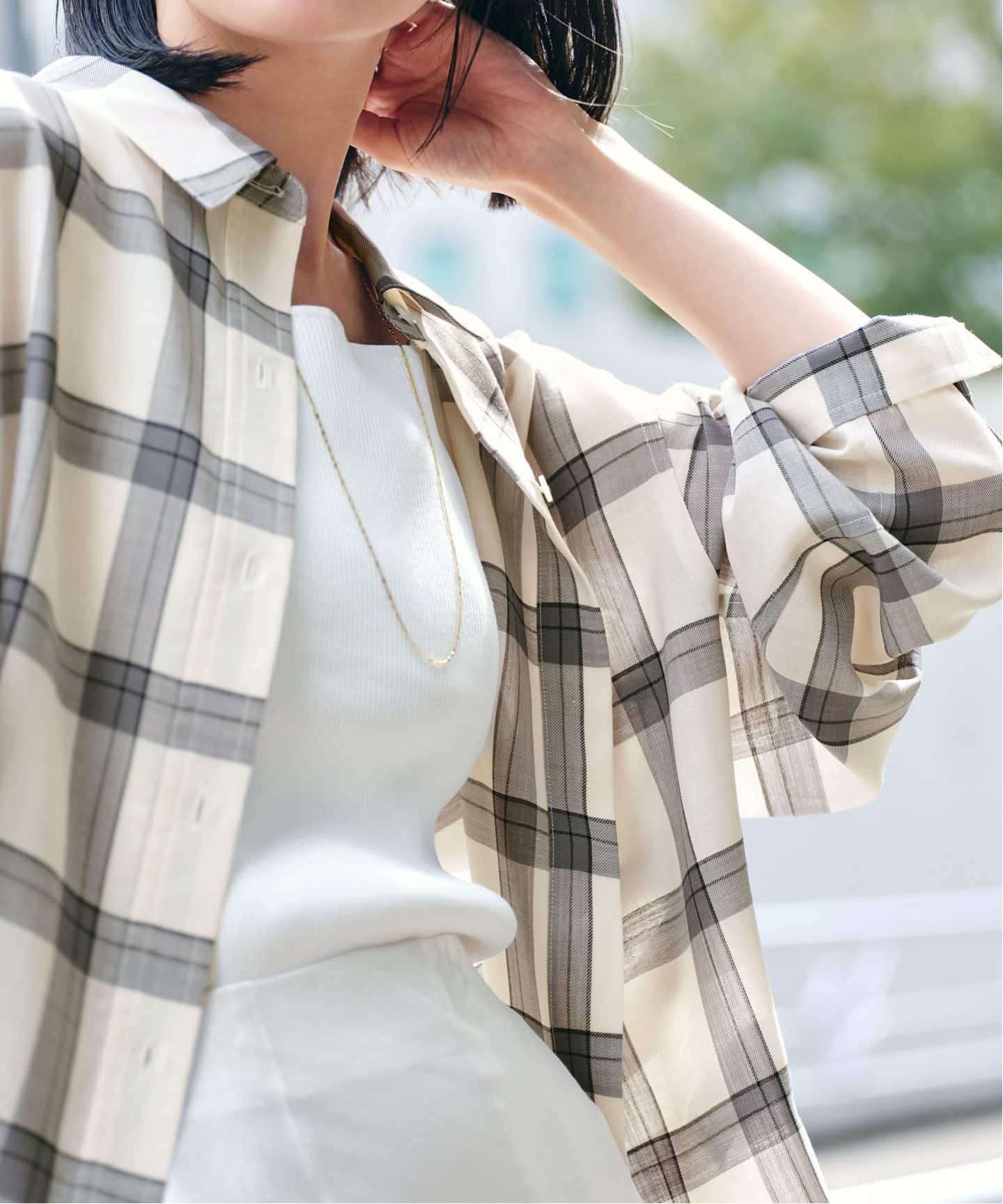 ビエラチェックエフォートレスシャツ（シャツ／ブラウス）｜NOBLE