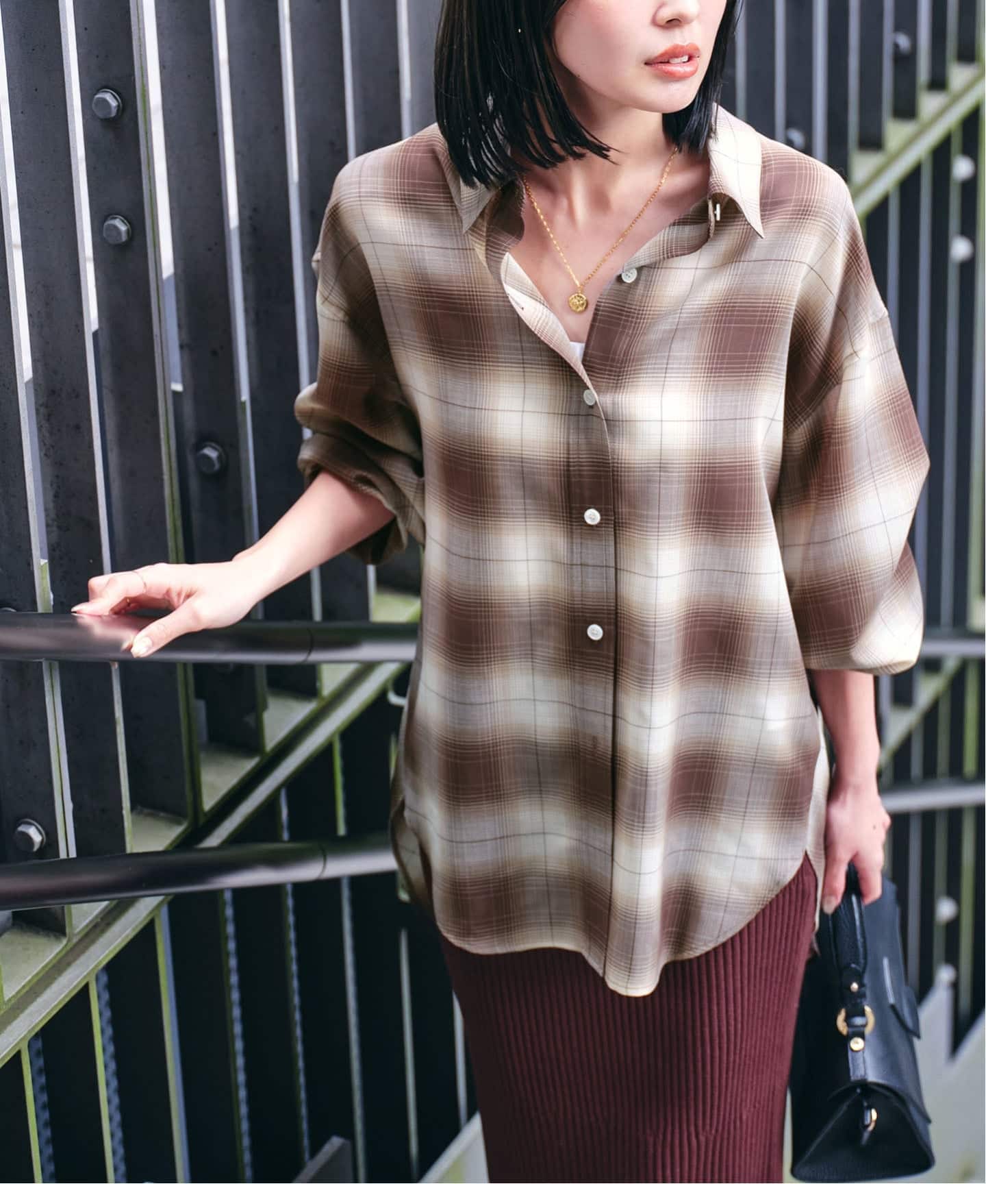 ビエラチェックエフォートレスシャツ（シャツ／ブラウス）｜NOBLE