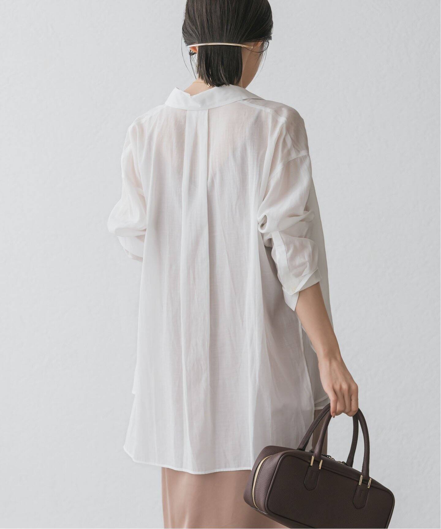 Noble【洗える】シルキーコットンプレーンシャツ NOBLE｜【洗える】シルキーコットンプレーンシャツ | Rakuten