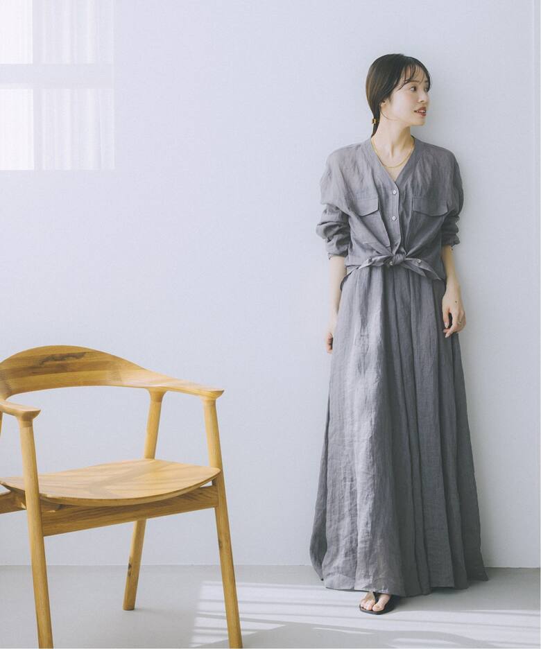 追加》【洗える】ラミーシアーVカラーシャツ（シャツ／ブラウス 
